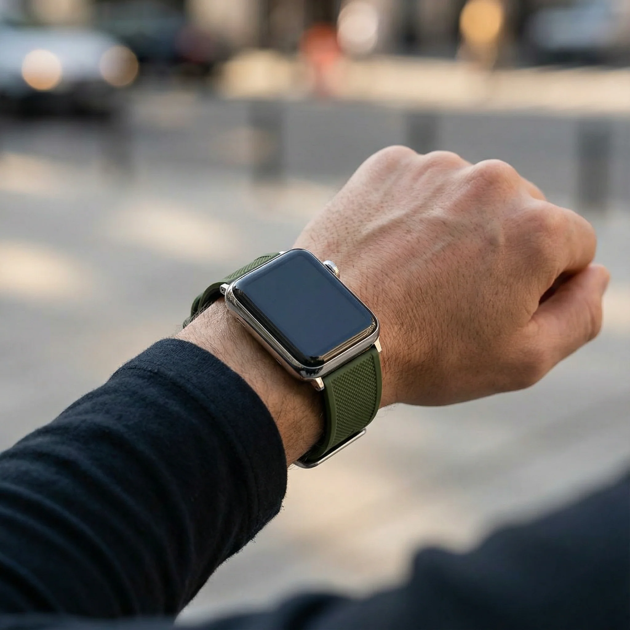 Elite Diver Army Green Apple Watch Strap Bundle | 2 Watch Bands - Image 2