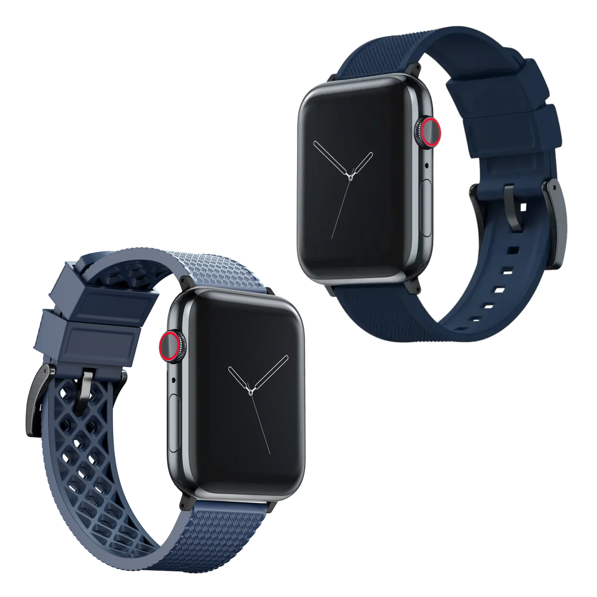 Elite Diver Navy Blue Apple Watch Strap Bundle | 2 Watch Bands - Image 4