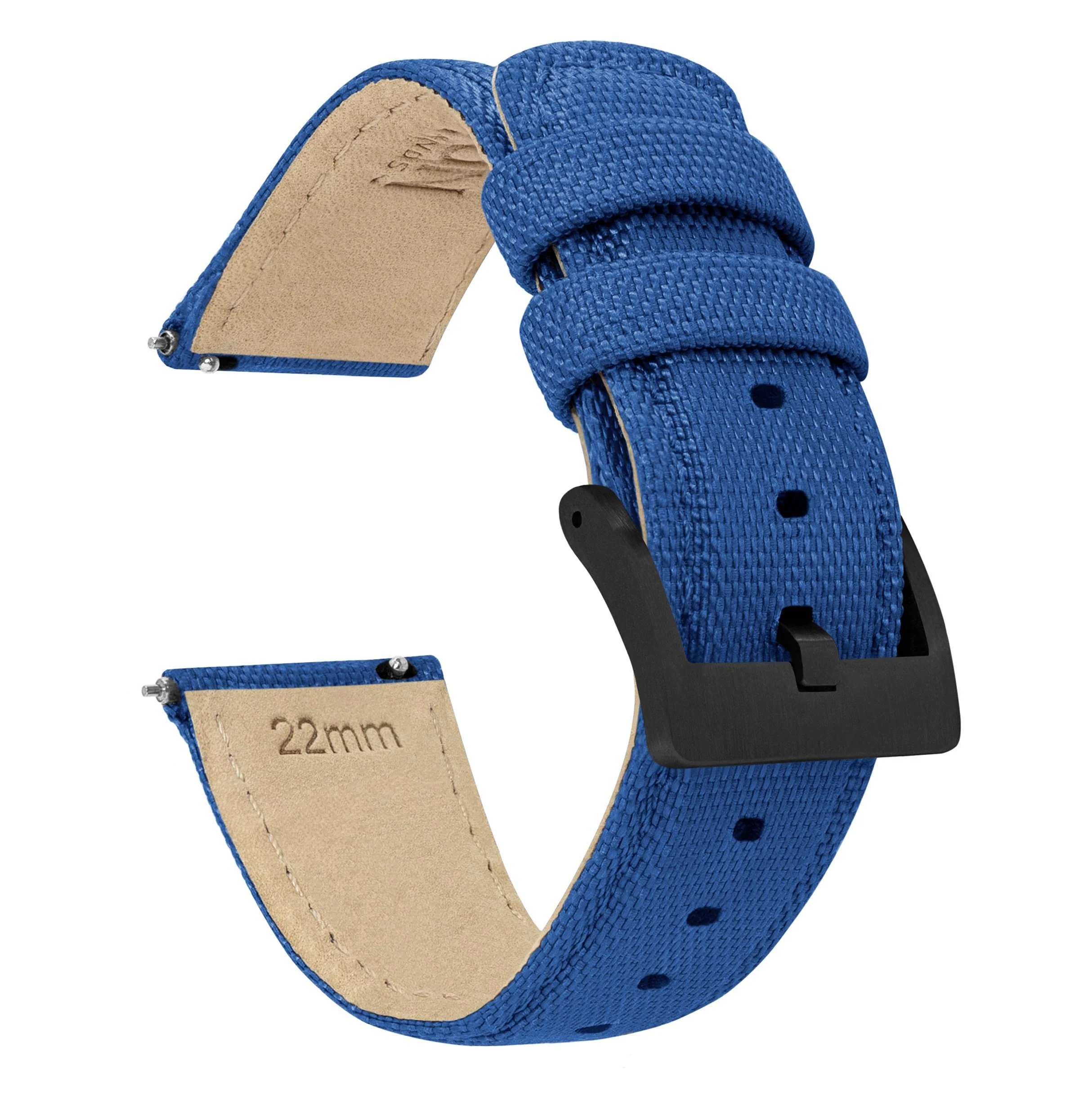 Fossil Gen 5 Sailcloth Quick Release Royal Blue Watch Band - Image 2