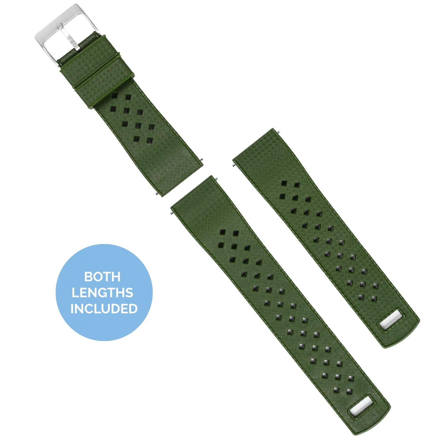 Fossil Gen 5 Tropical Style Army Green Watch Band - Image 3