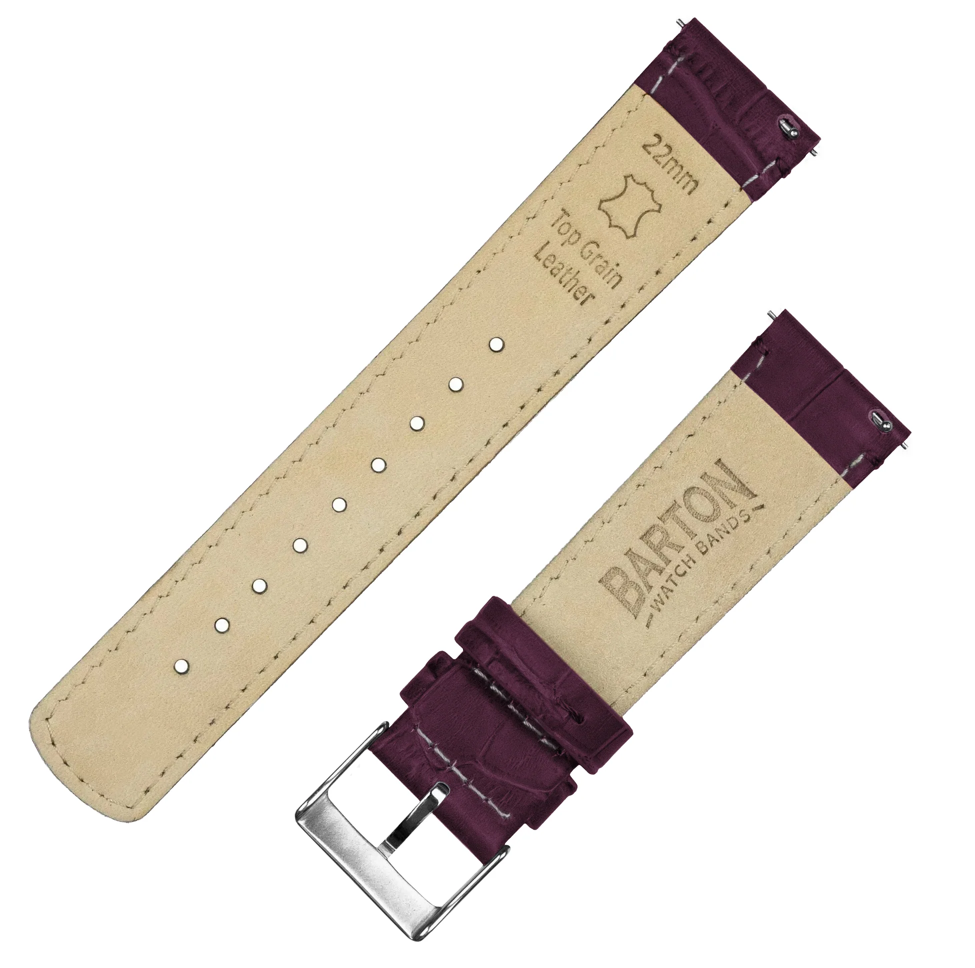 Fossil Q Merlot Alligator Grain Leather Watch Band - Image 3
