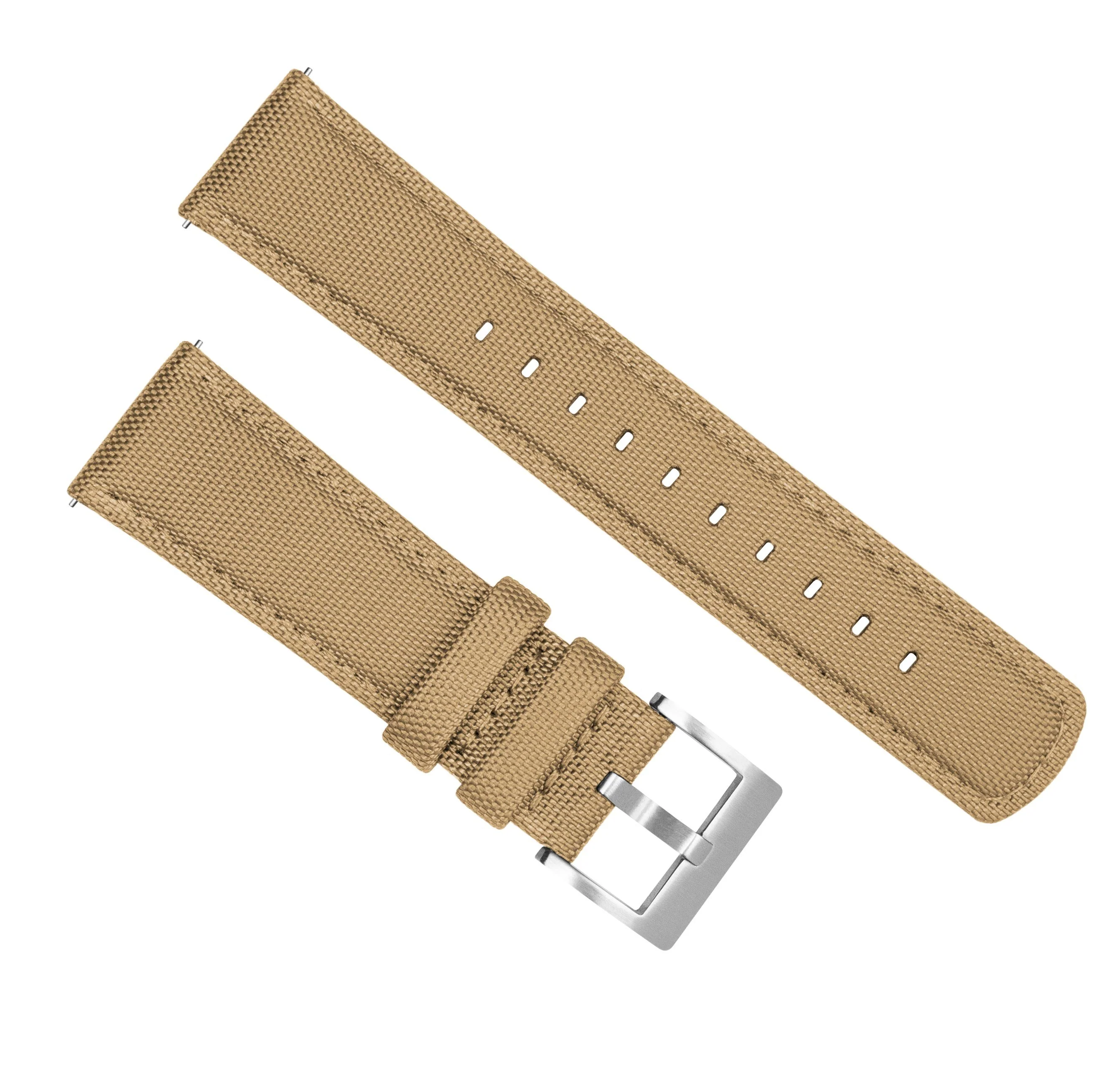 Fossil Q Sailcloth Quick Release Khaki Tan Watch Band - Image 2
