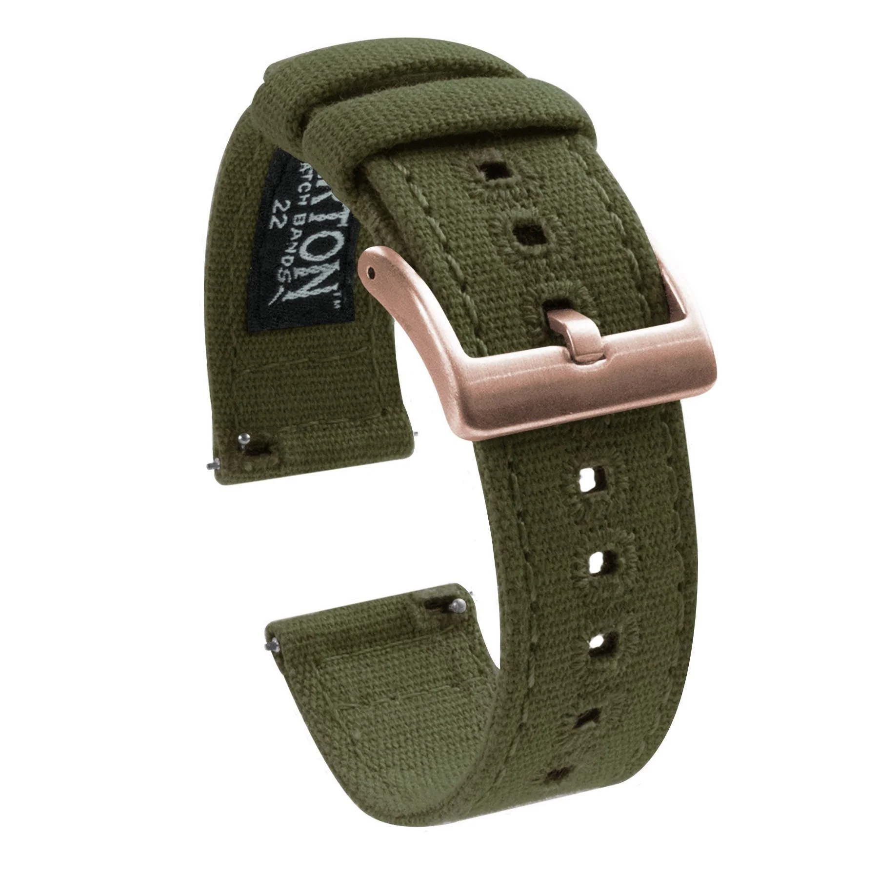 Fossil Sport Army Green Canvas Watch Band - Image 3
