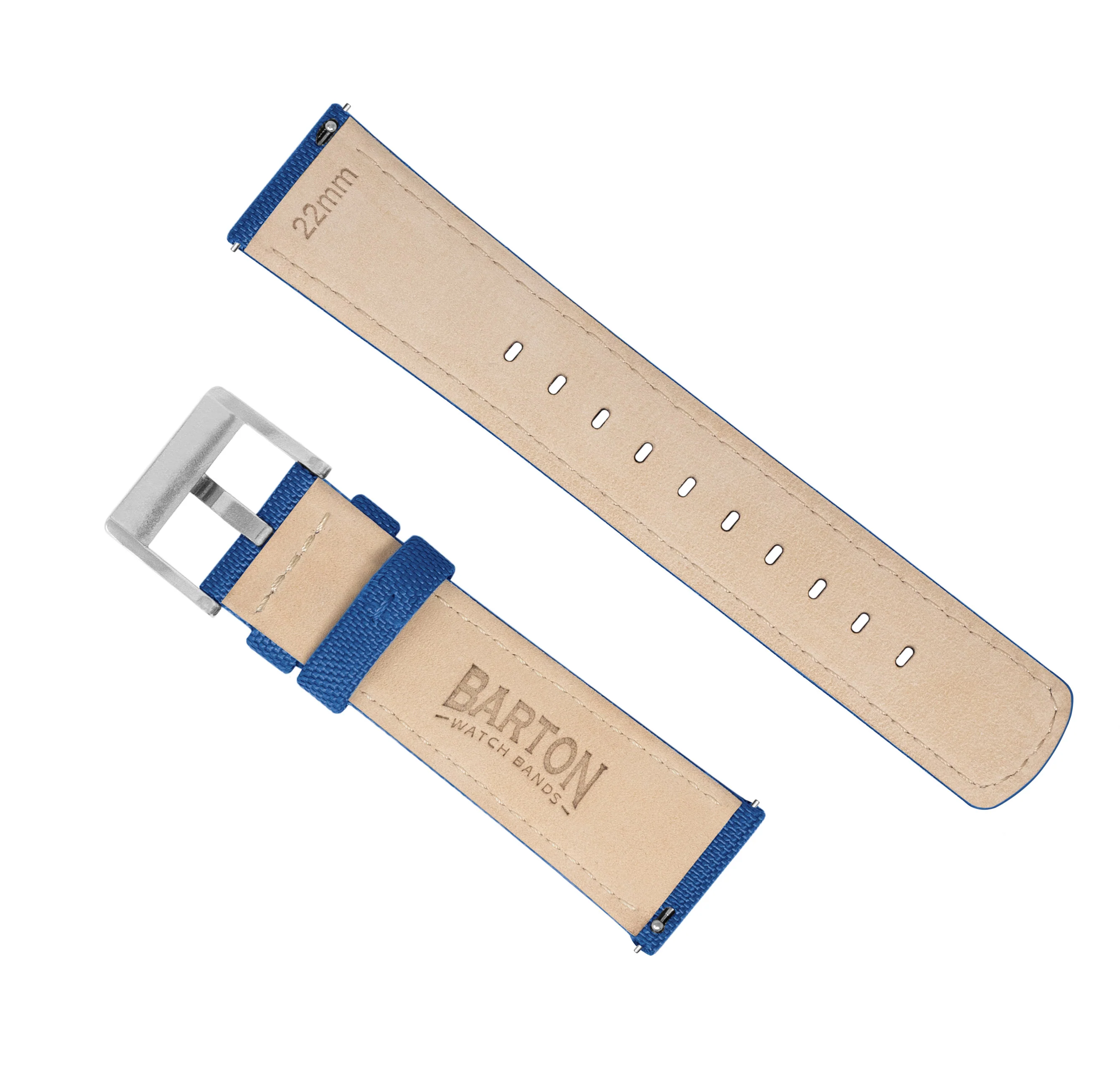 Fossil Sport Sailcloth Quick Release Royal Blue Watch Band - Image 5