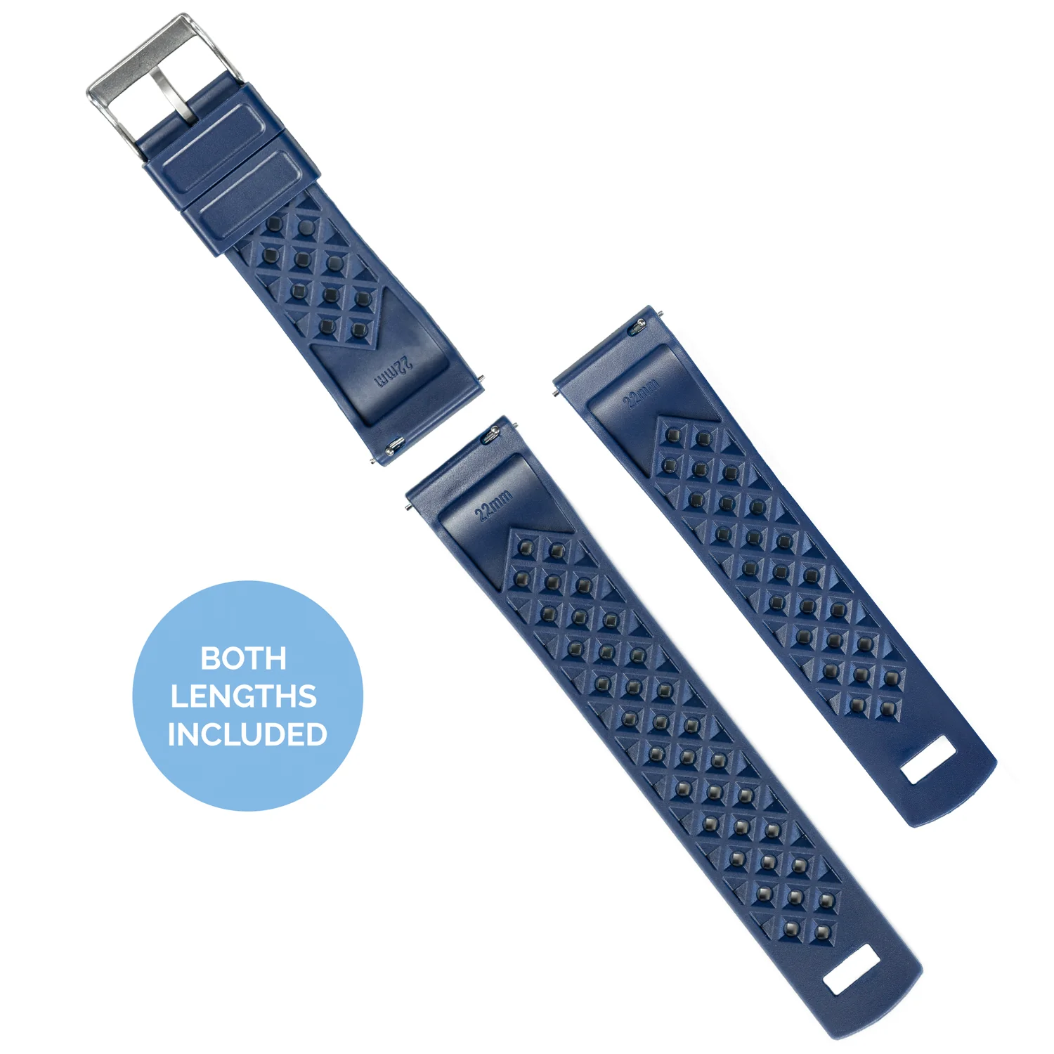 Fossil Sport Tropical Style Navy Blue Watch Band - Image 4