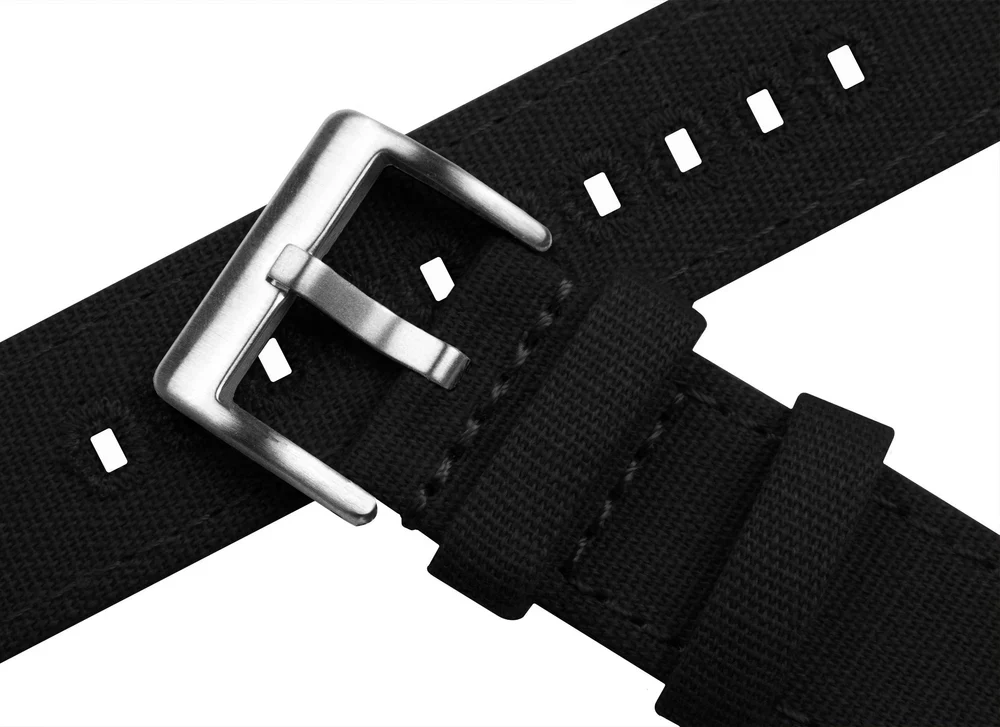 Garmin Forerunner® 970, 965, 955 - Canvas Black Watch Band - Image 4