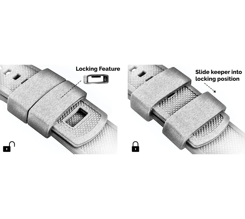 Garmin Forerunner® 970, 965, 955 - Elite Silicone Smoke Grey Top & Black Bottom Watch Band - Image 5