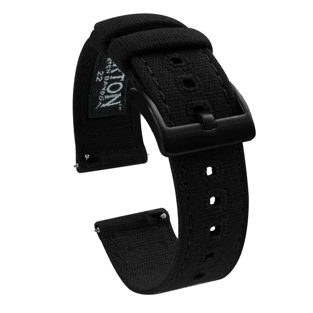 Garmin Venu® 4, 3S, 3, 2S, 2 Plus - Canvas Black Watch Band - Image 6