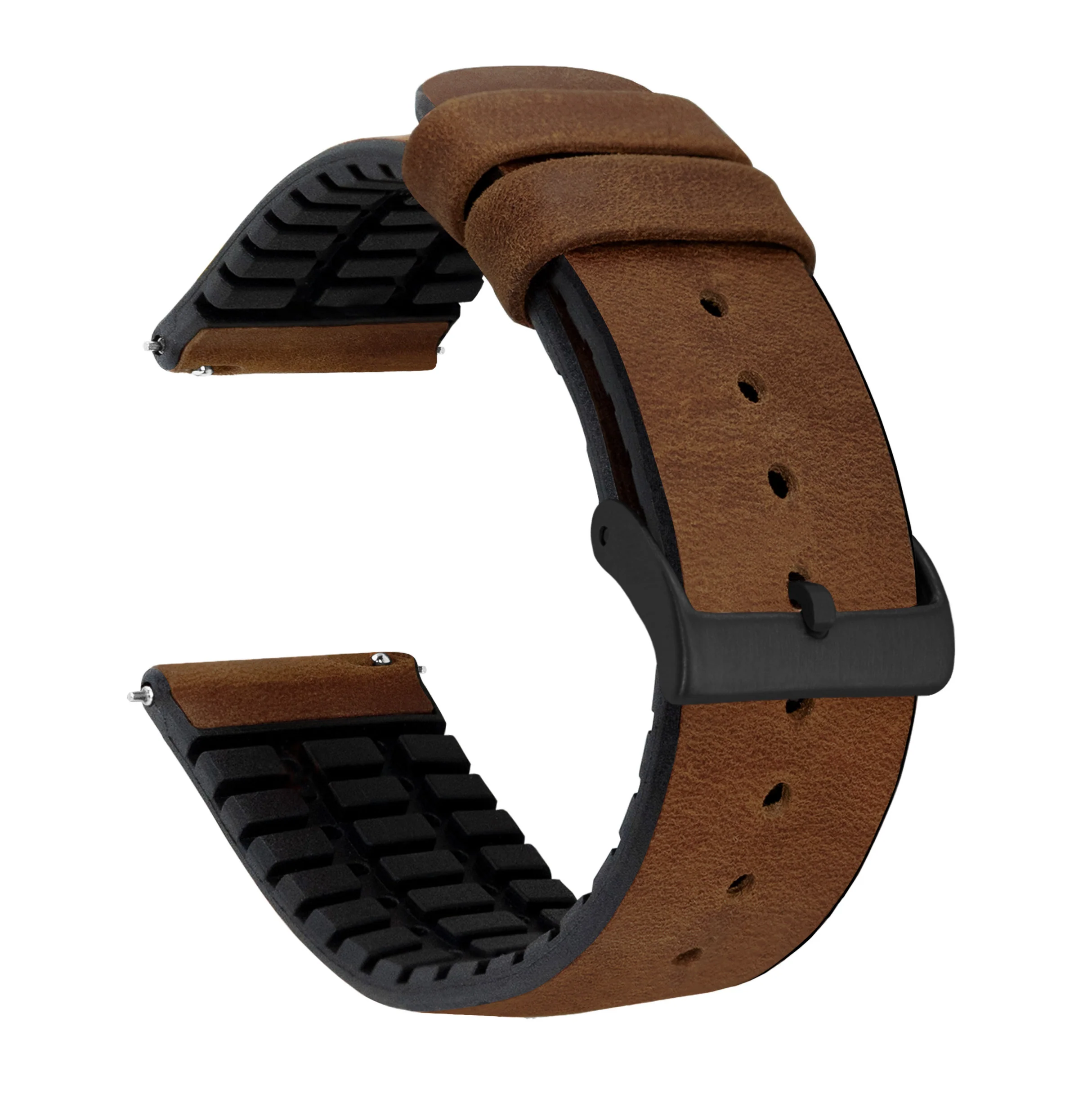 Gear S3 Classic Frontier Leather And Rubber Hybrid Oak Brown Watch Band - Image 2