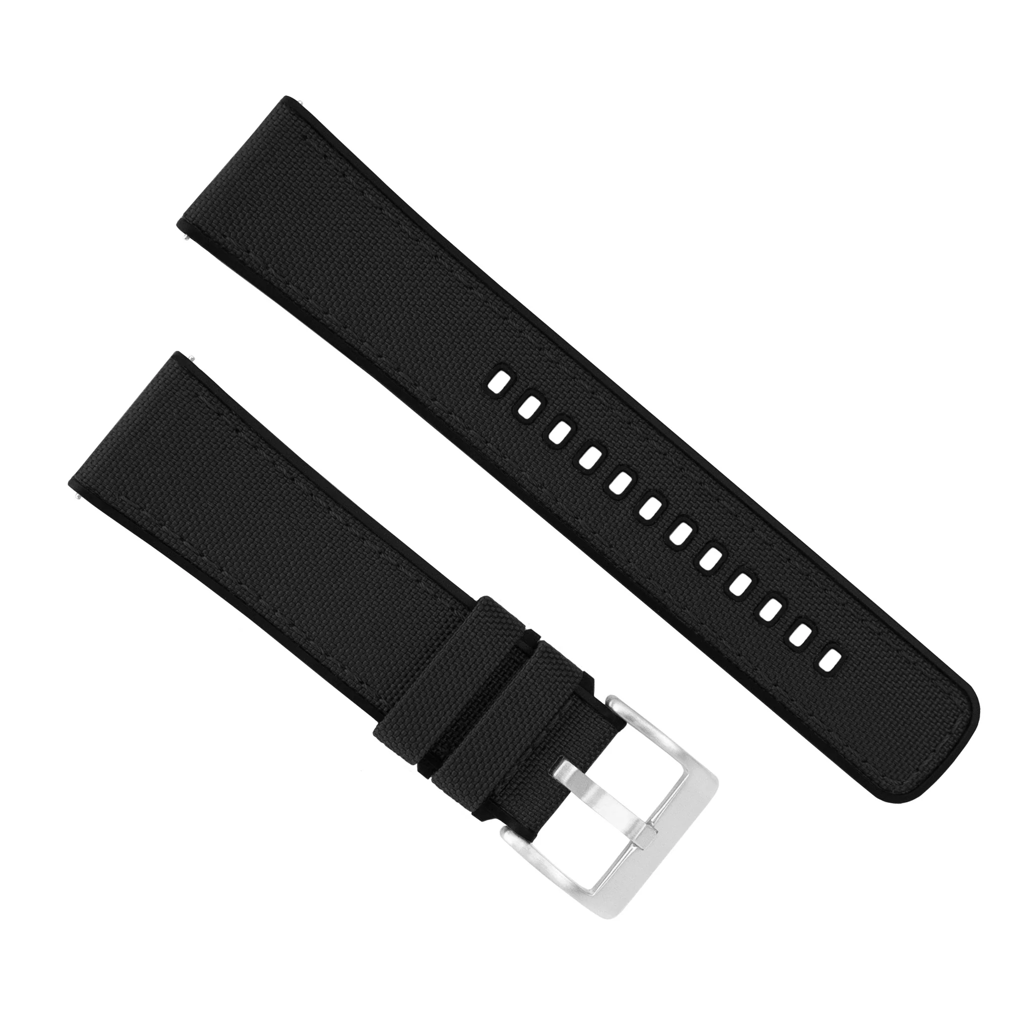 Gear Sport Cordrua Fabric Silicone Hybrid Black Watch Band - Image 3