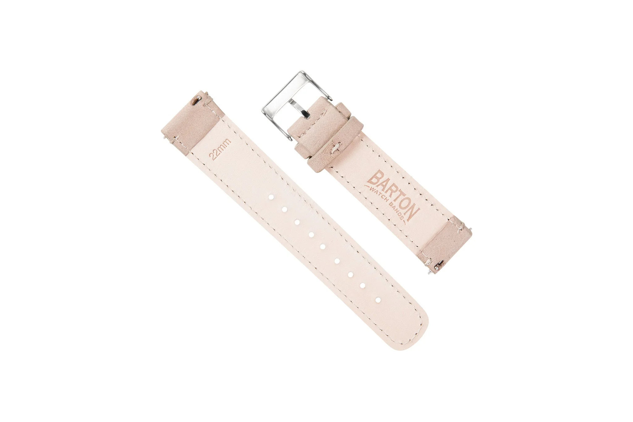 Genuine Nubuck Beige Leather Watch Band, Crafted in the USA - Grand Seiko (20mm) - Image 3