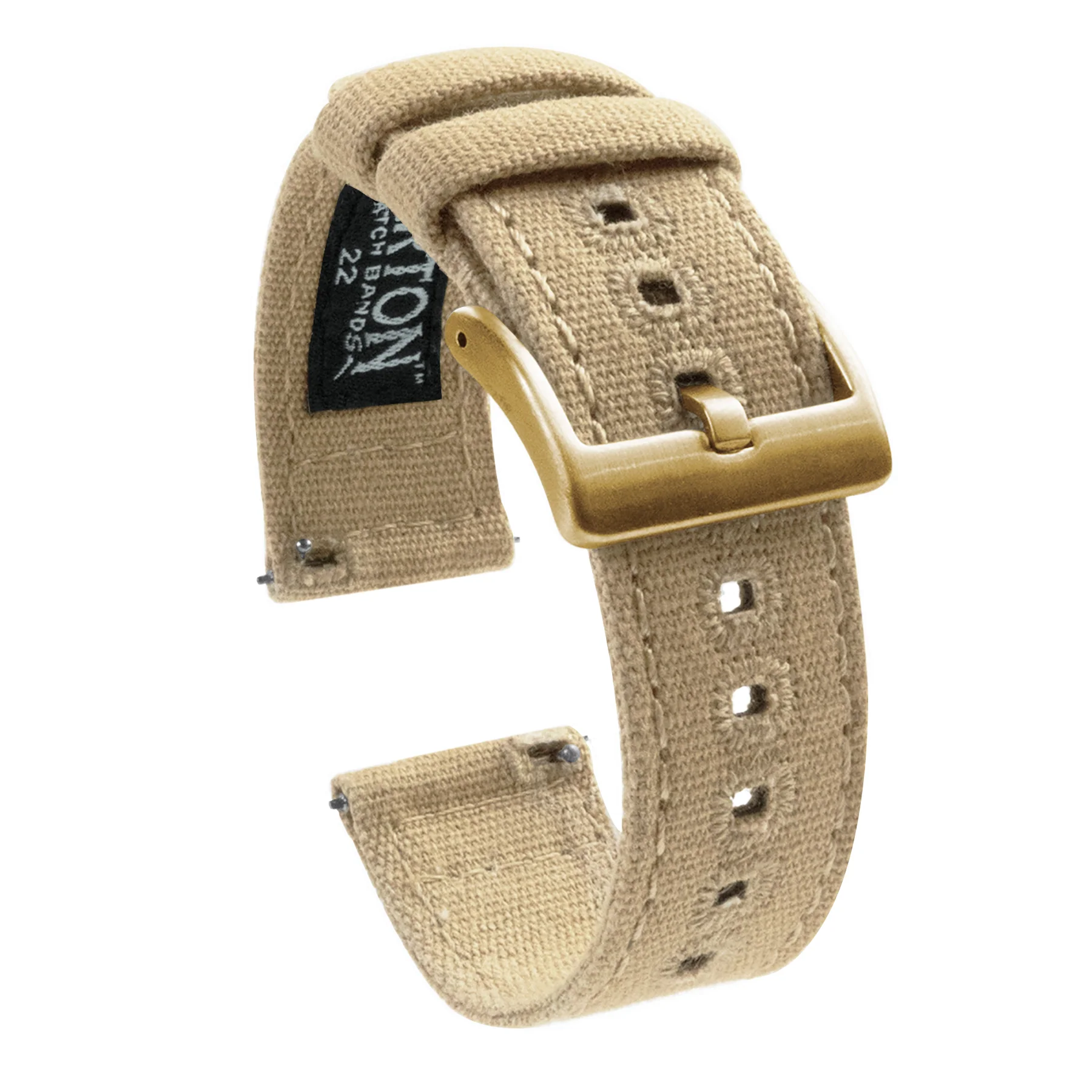 Khaki Crafted Canvas Watch Band - Image 10