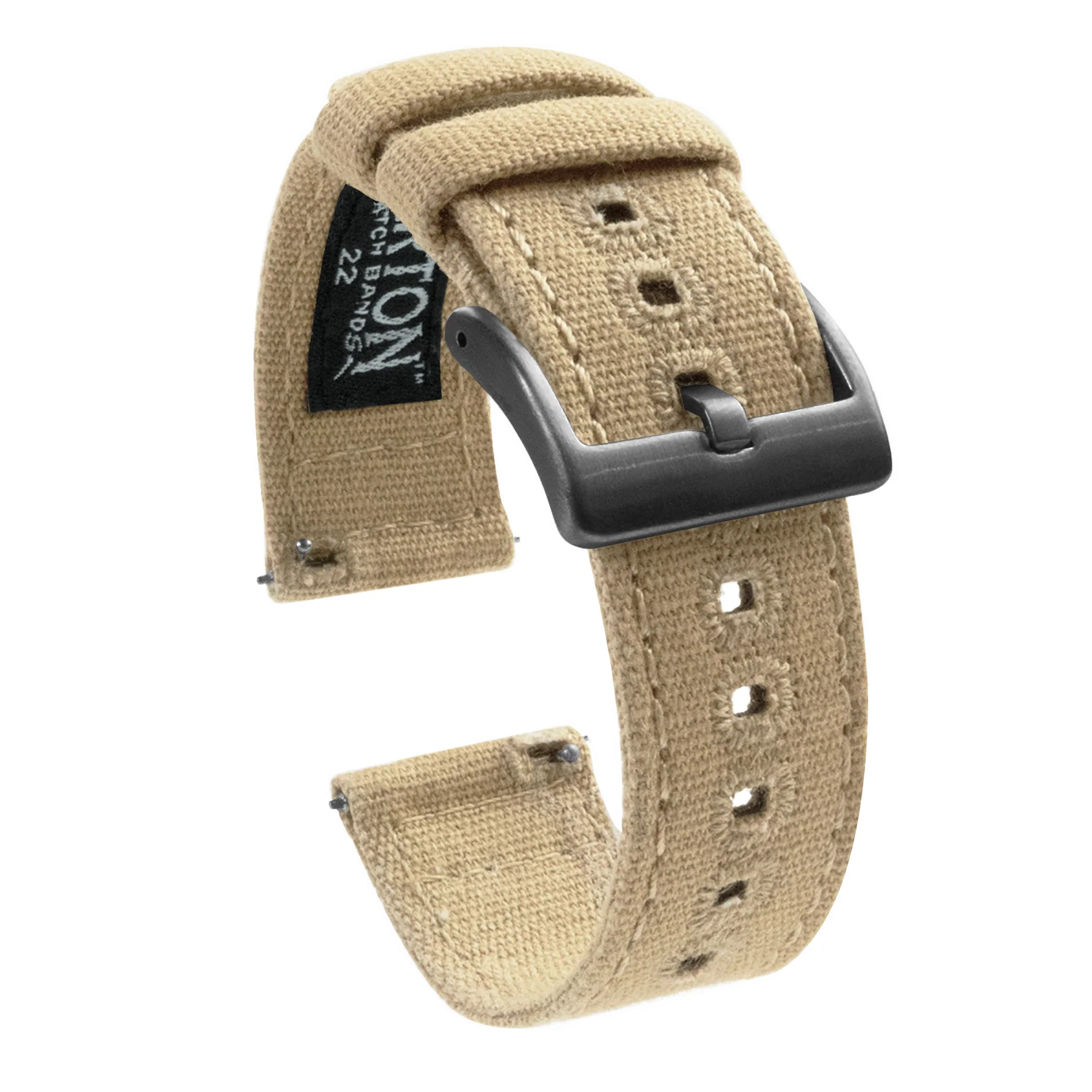 Khaki Crafted Canvas Watch Band - Image 11