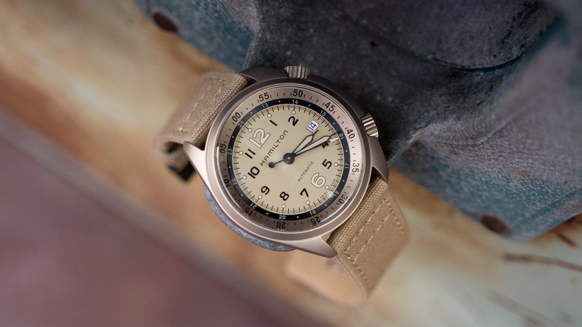 Khaki Crafted Canvas Watch Band - Image 5