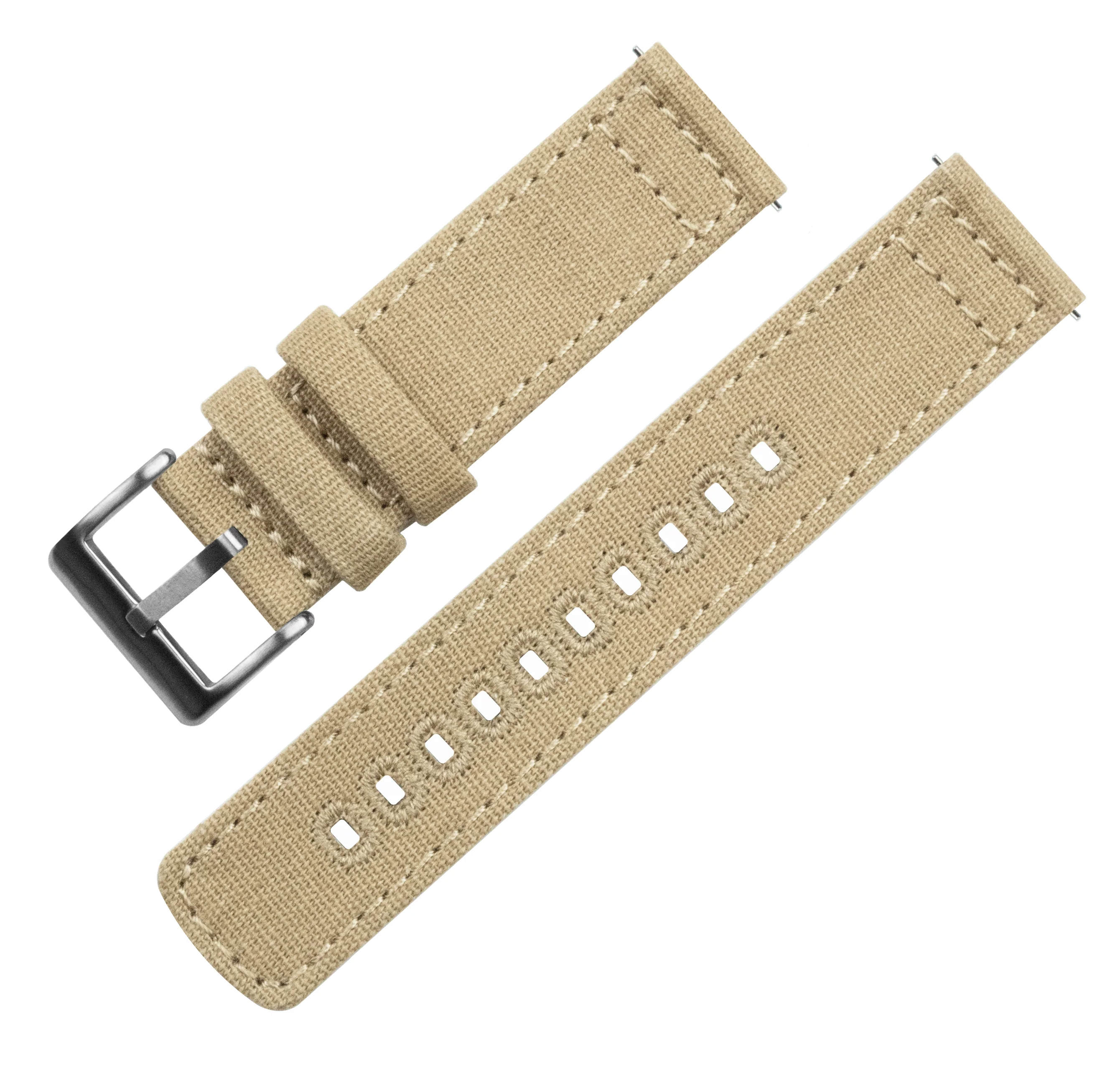 Khaki Crafted Canvas Watch Band - Image 8