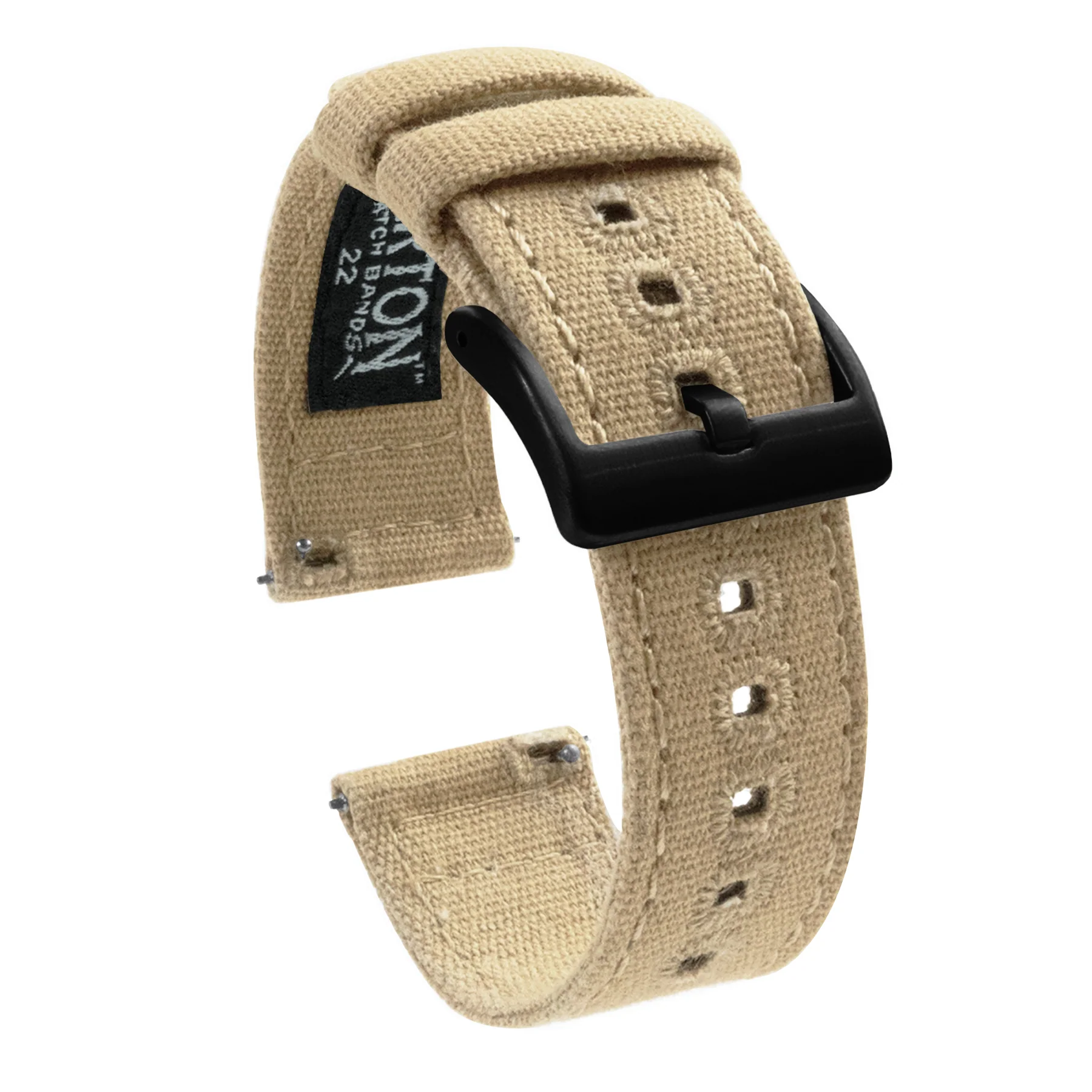 Khaki Crafted Canvas Watch Band - Image 9