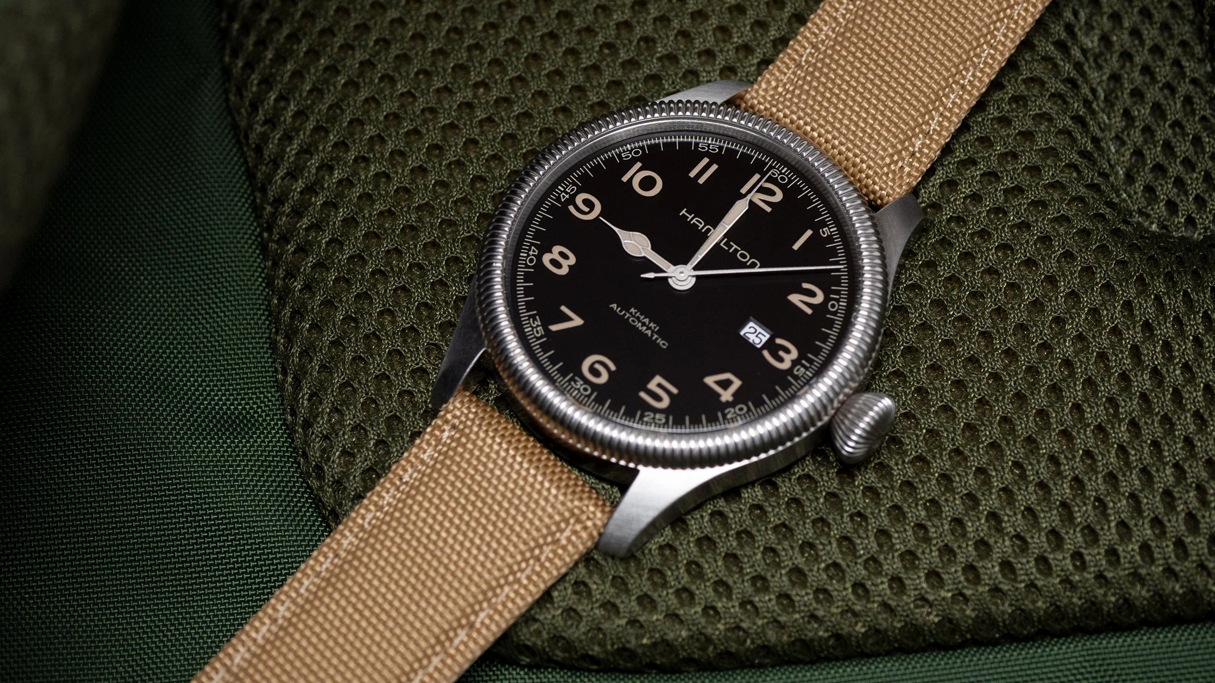 Khaki Tan Sailcloth Quick Release Watch Band - Image 5