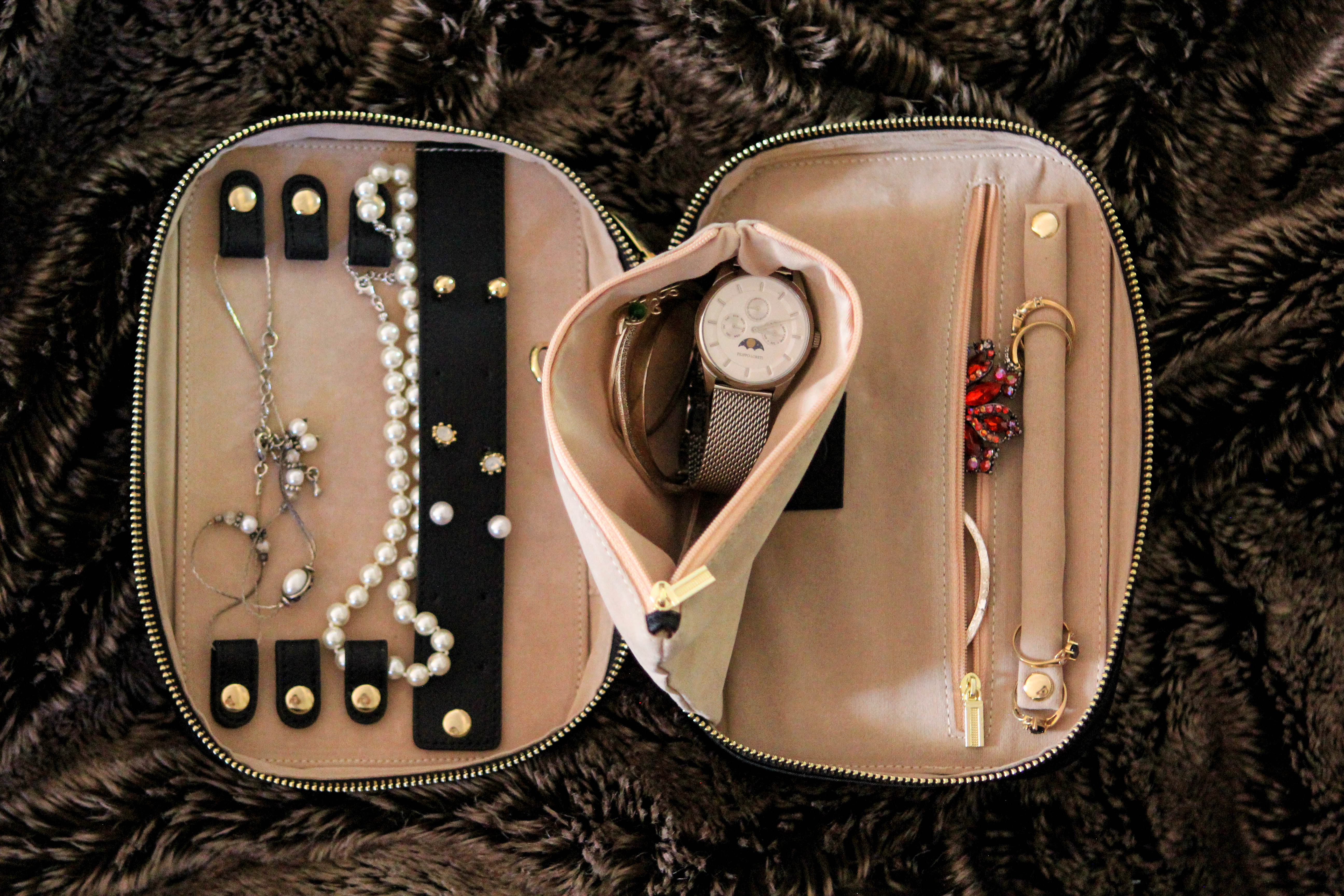 Large Travel Jewelry Organizer - Black - Image 5