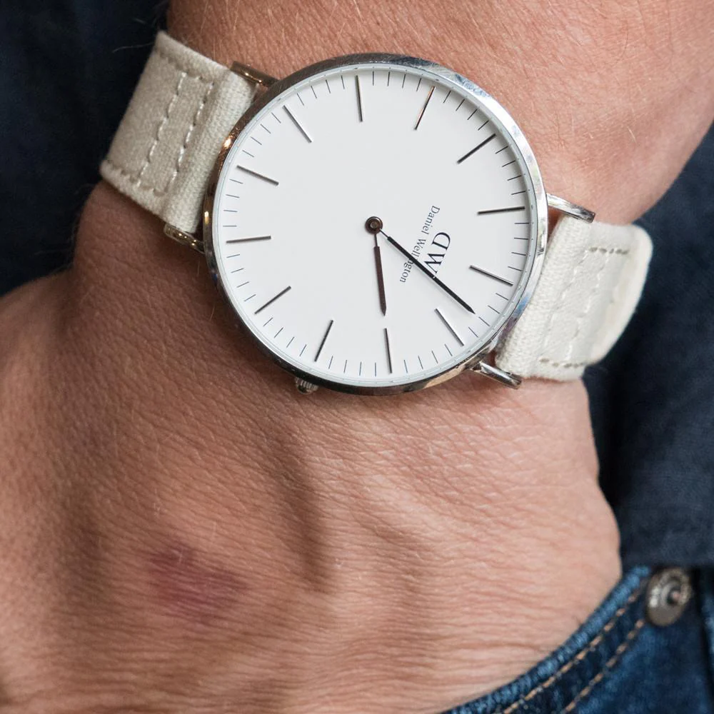 Linen White Premium Canvas Watch Band - Image 6