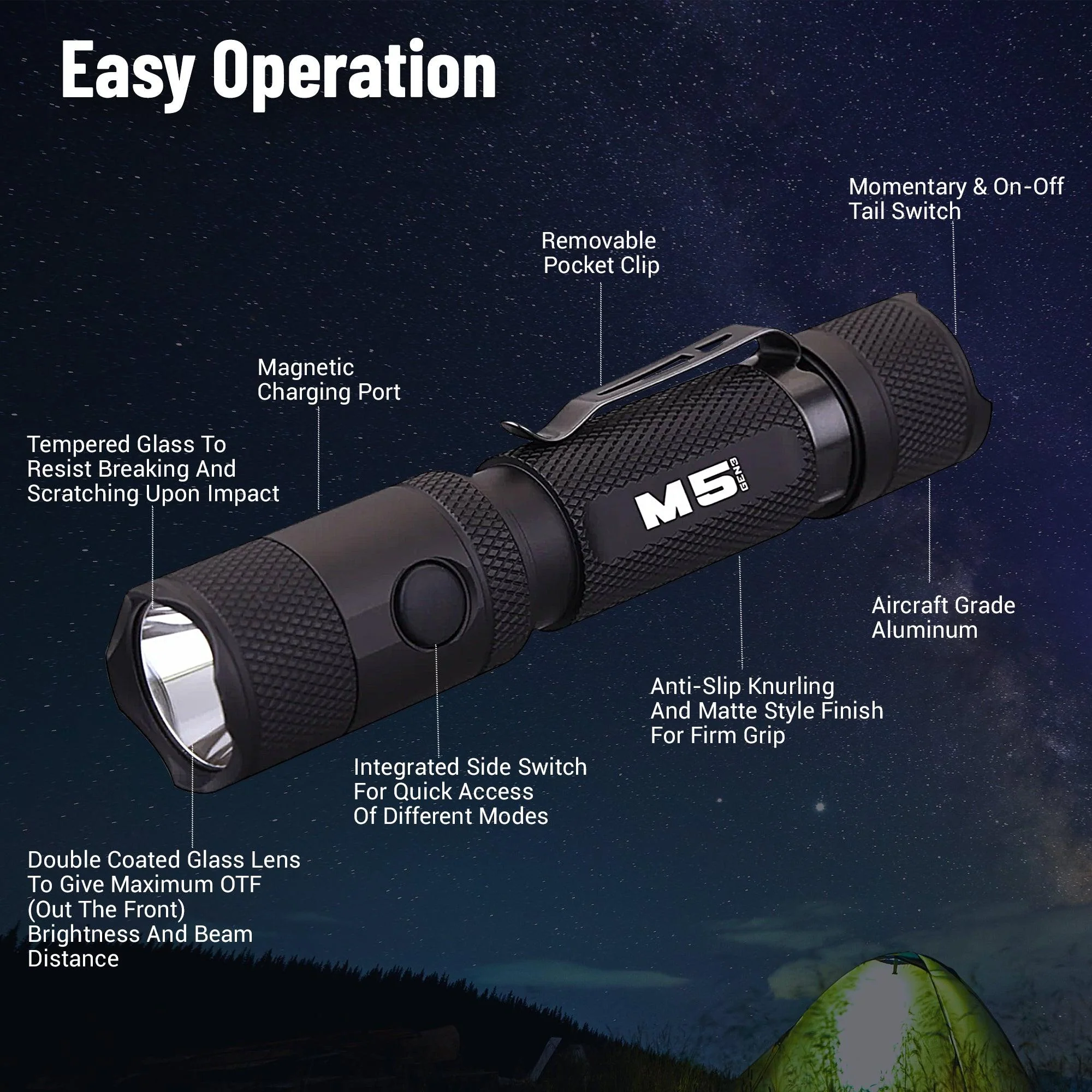 M5 Gen3 - 2,030 Lumen EDC High Power Flashlight - Image 12