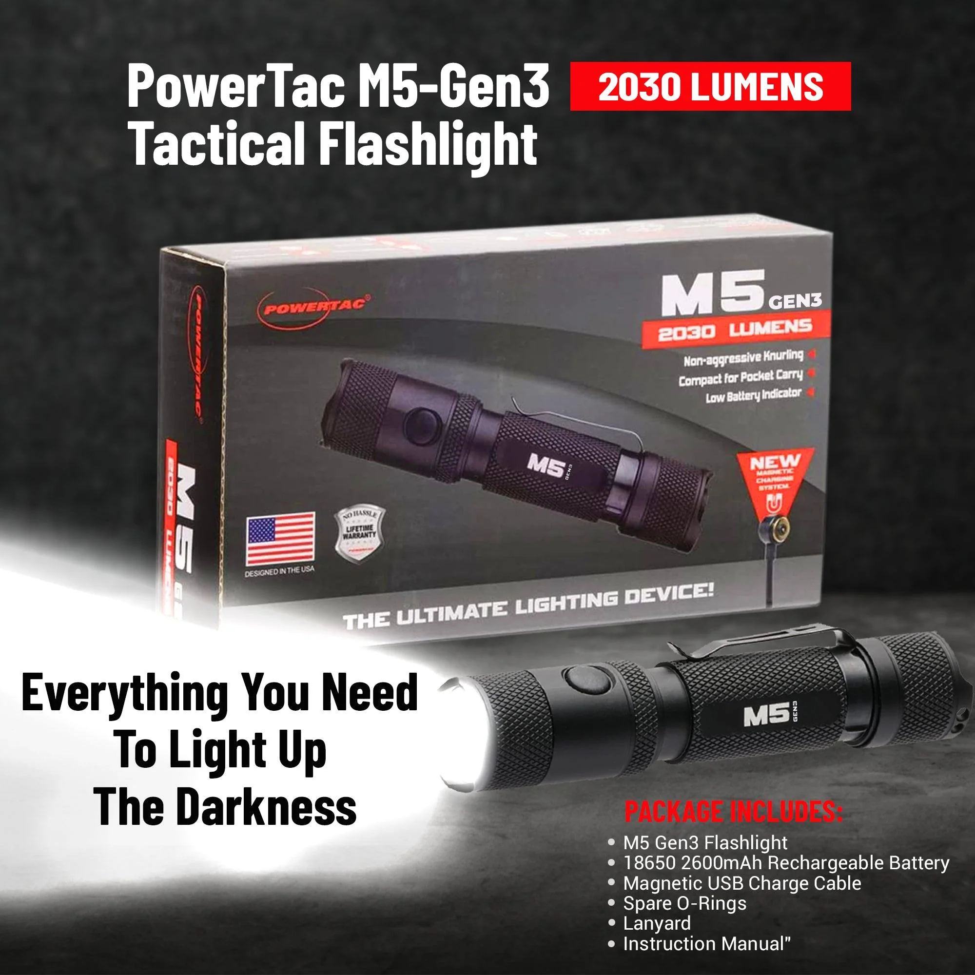 M5 Gen3 - 2,030 Lumen EDC High Power Flashlight - Image 8