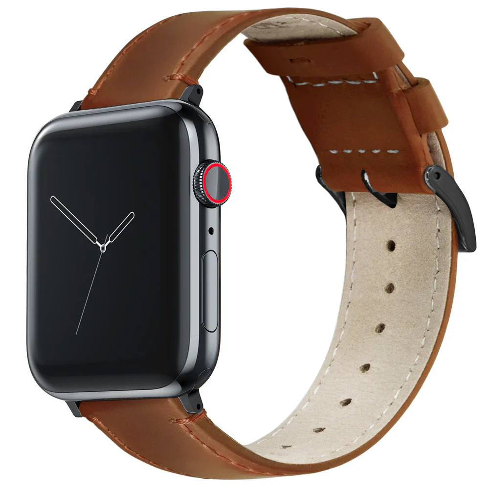 Maverick Apple Watch Brown Leather Strap Bundle | 3 Watch Bands - Image 7