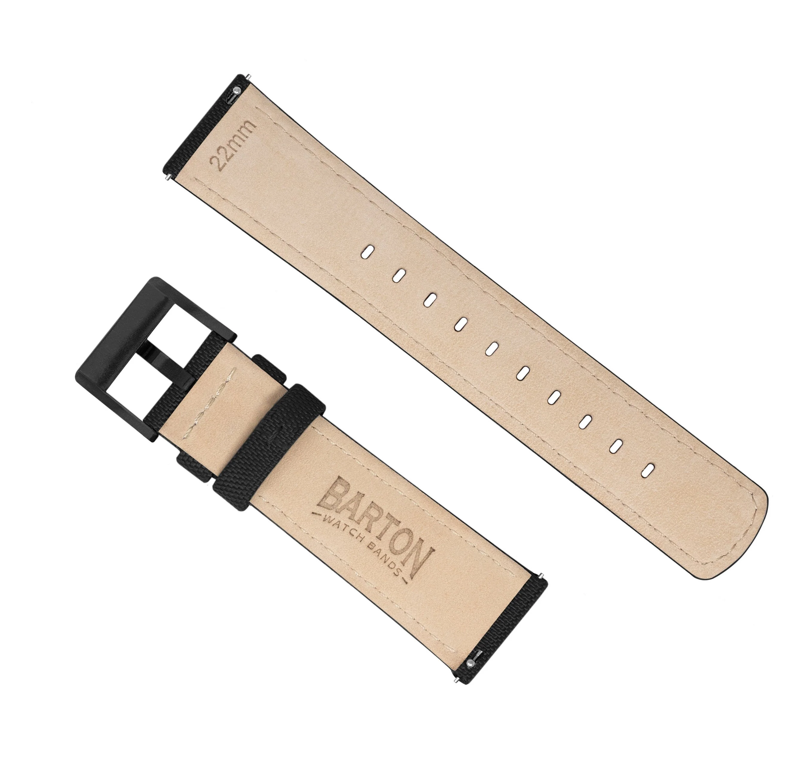 Mobvoi Ticwatch Sailcloth Quick Release Black Watch Band - Image 5