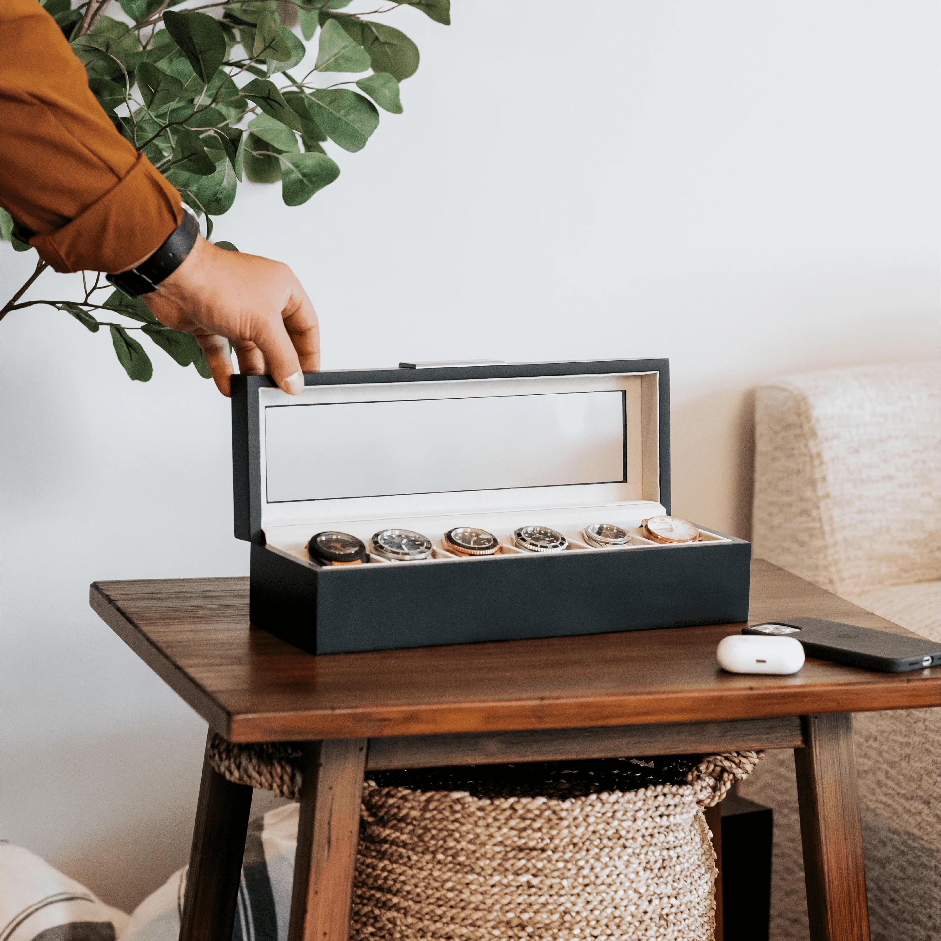 Modern Clip Watch Box - 6 Slot - Image 5