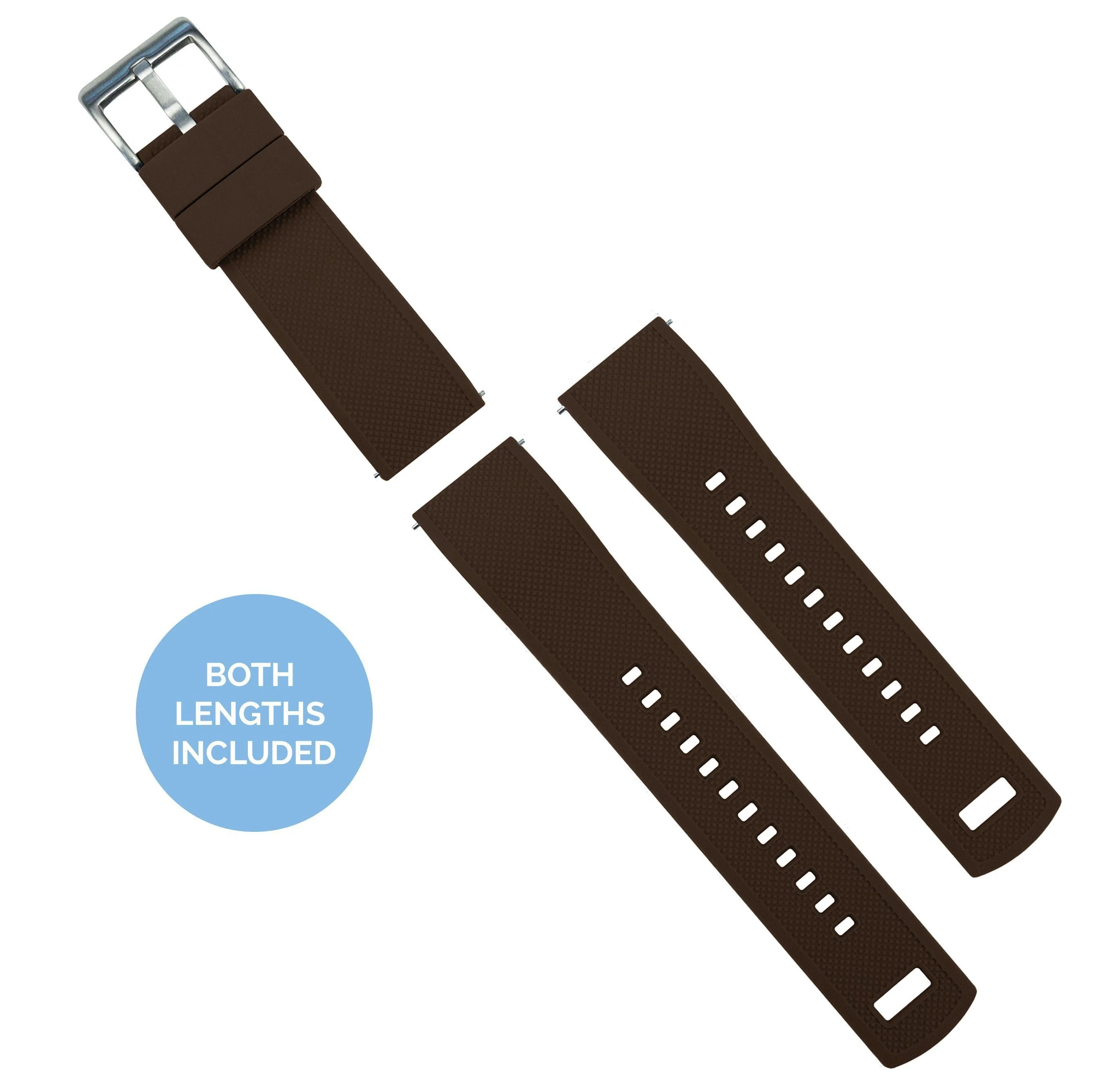 Moto 360 Gen2 Elite Silicone Brown Top Khaki Bottom Watch Band - Image 2