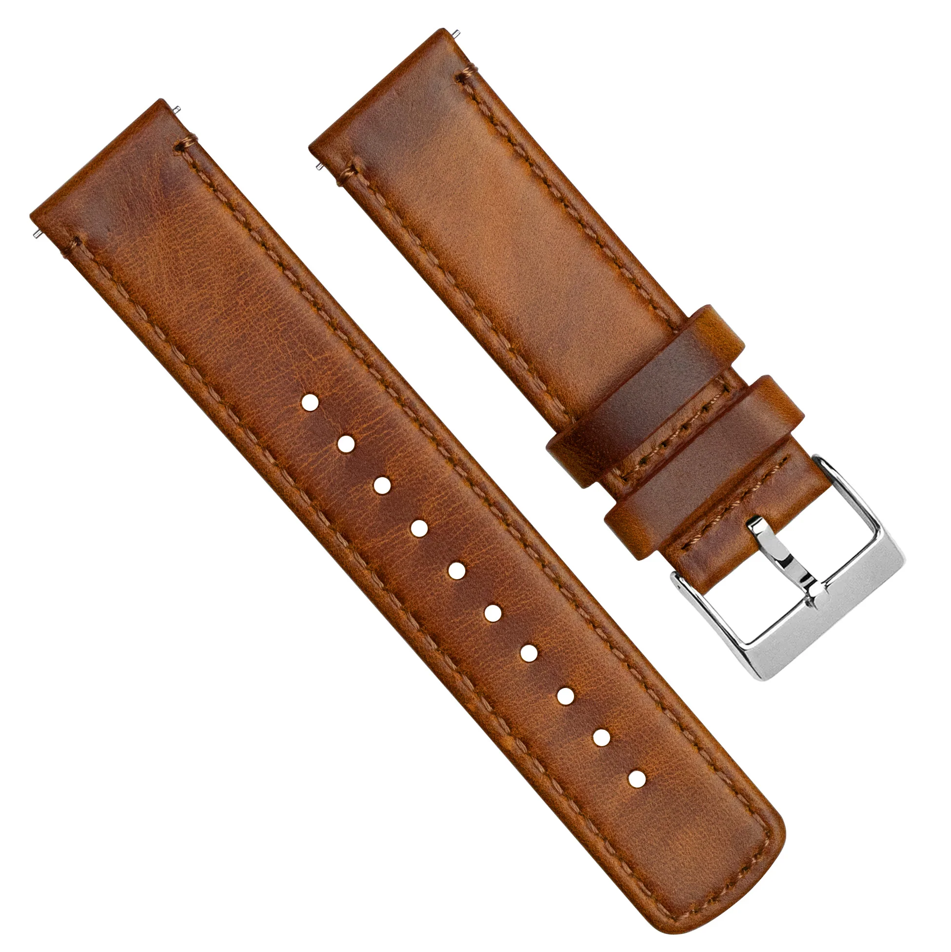 Moto 360 Gen2 Weathered Brown Leather Watch Band - Image 5