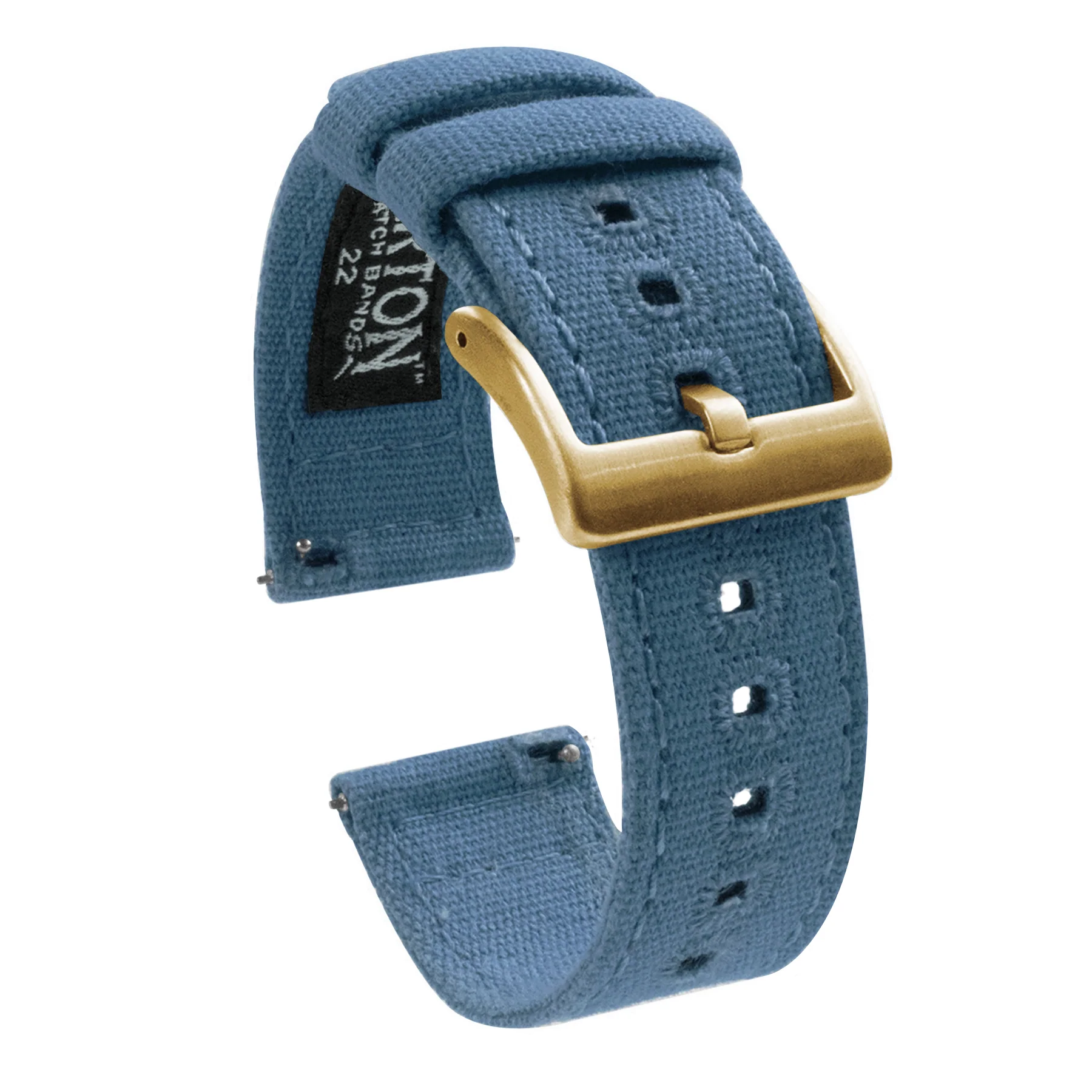 Nantucket Blue Premium Canvas Watch Band - Image 11
