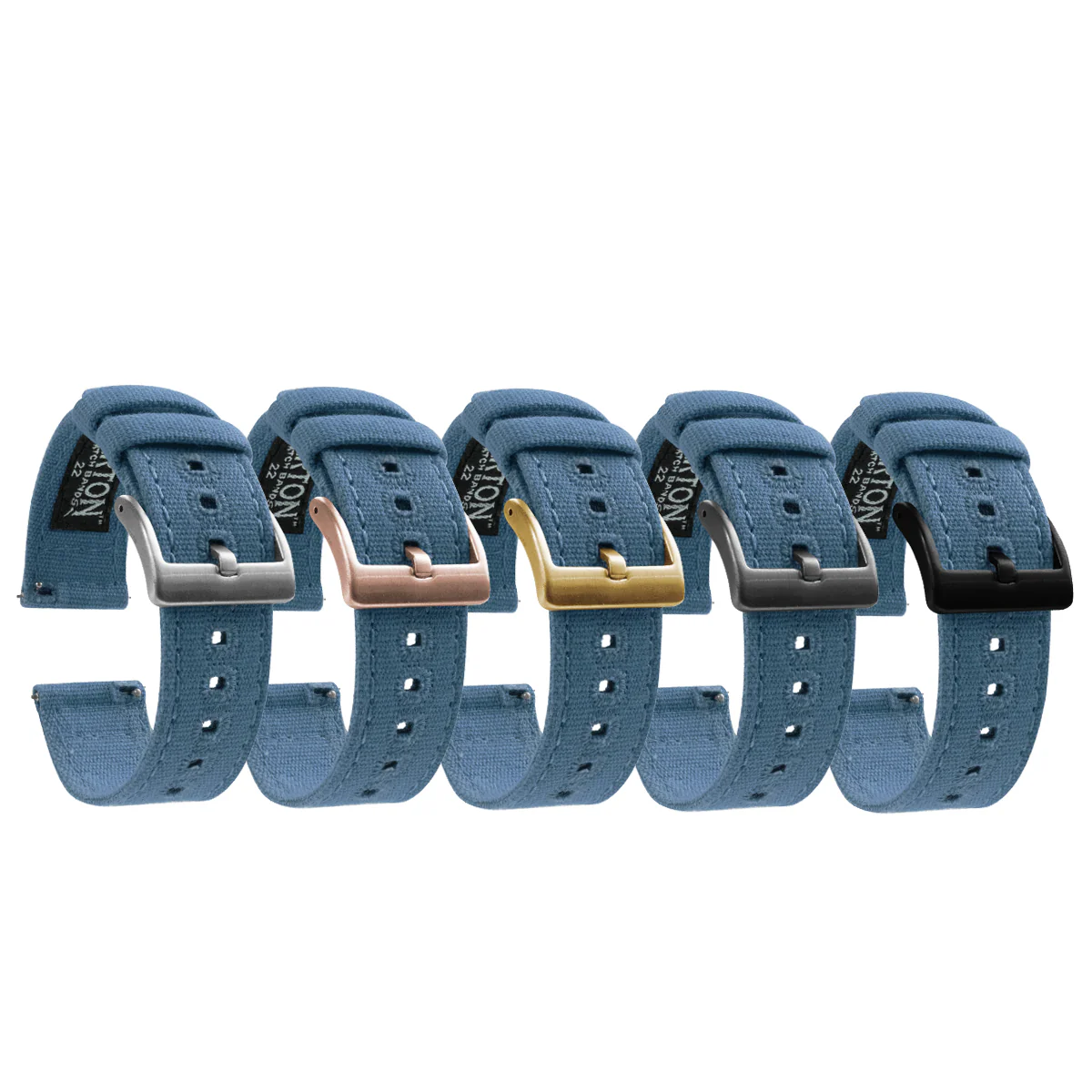 Nantucket Blue Premium Canvas Watch Band - Image 2