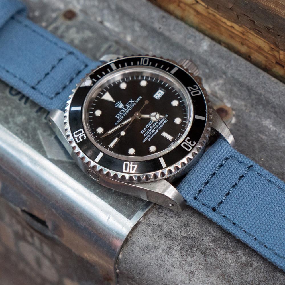 Nantucket Blue Premium Canvas Watch Band - Image 6
