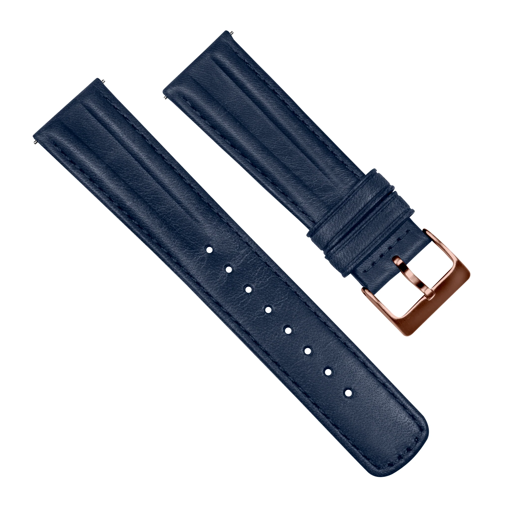 Navy Blue Classic Horween Leather Watch Band - Image 8