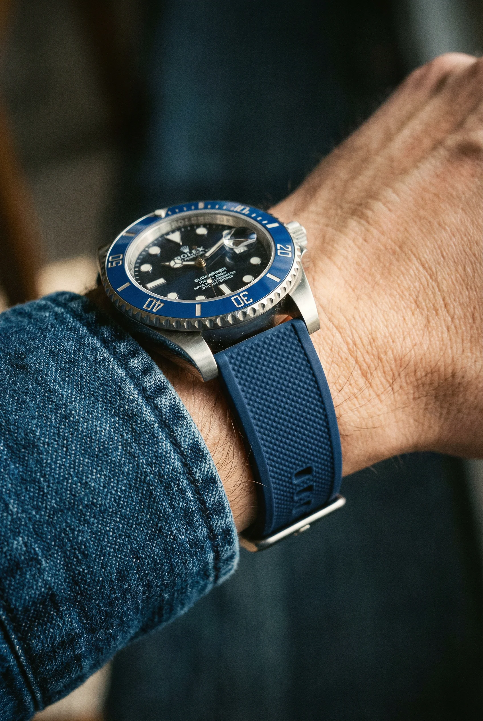 Navy Blue Elite Silicone Watch Band - Image 3