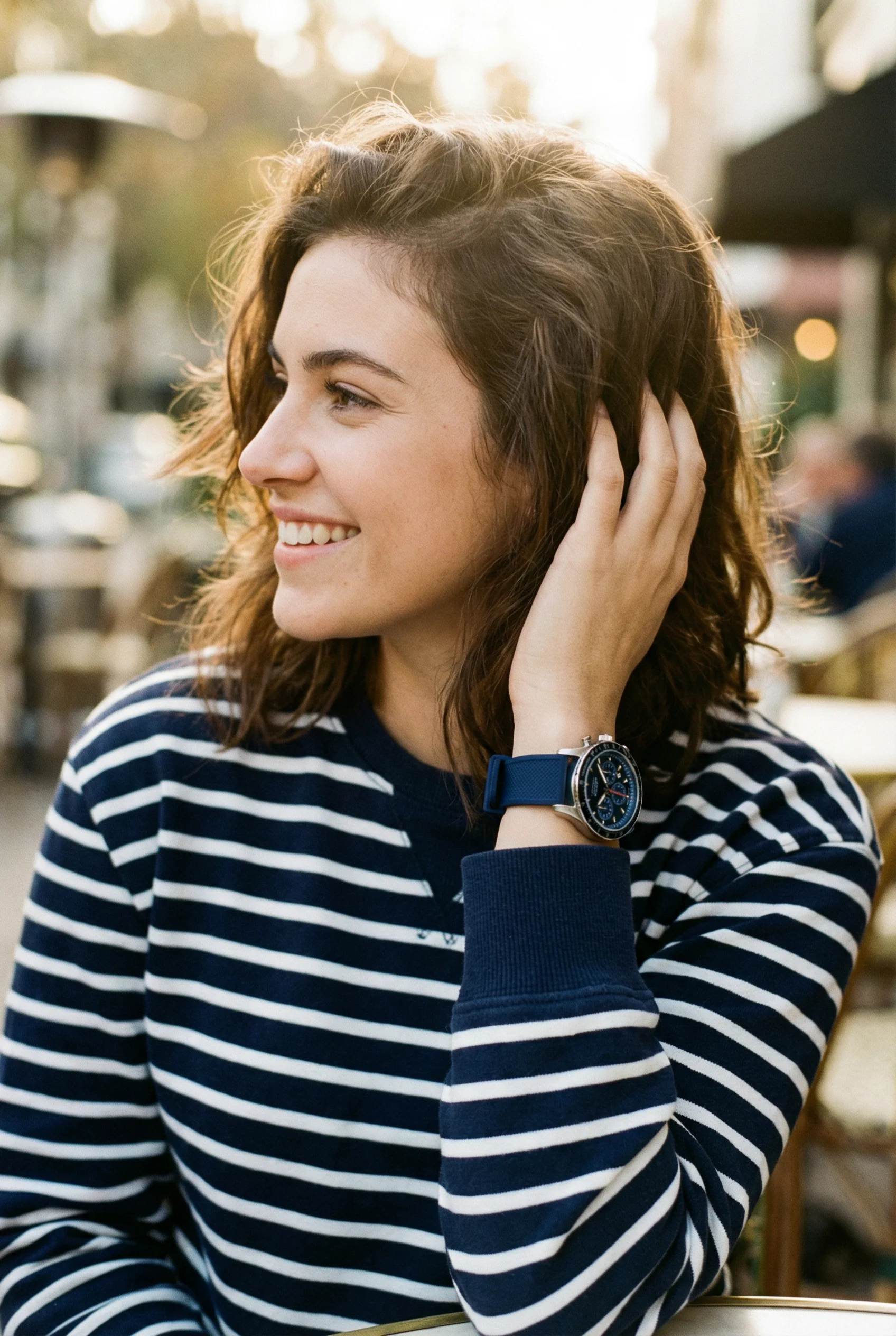 Navy Blue Silicone Watch Band (Women's) - Image 2