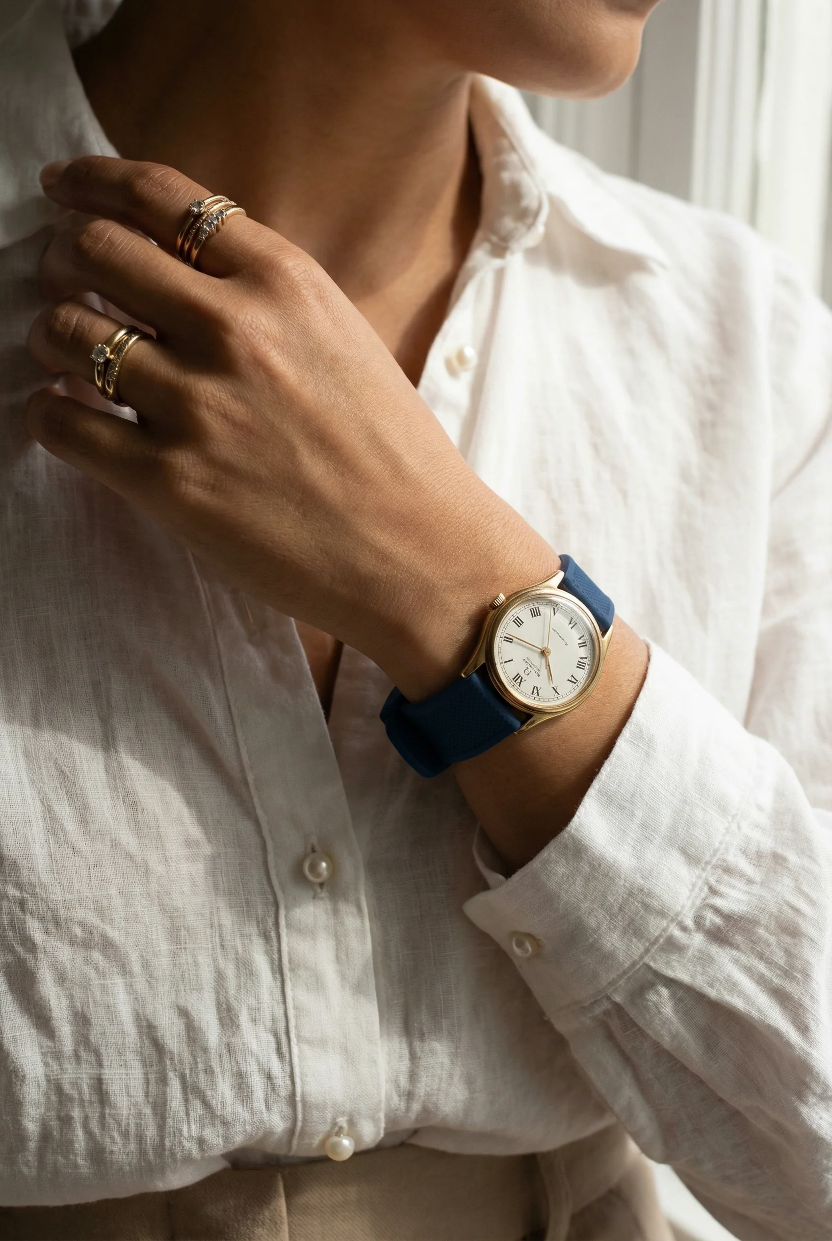 Navy Blue Silicone Watch Band (Women's) - Image 3
