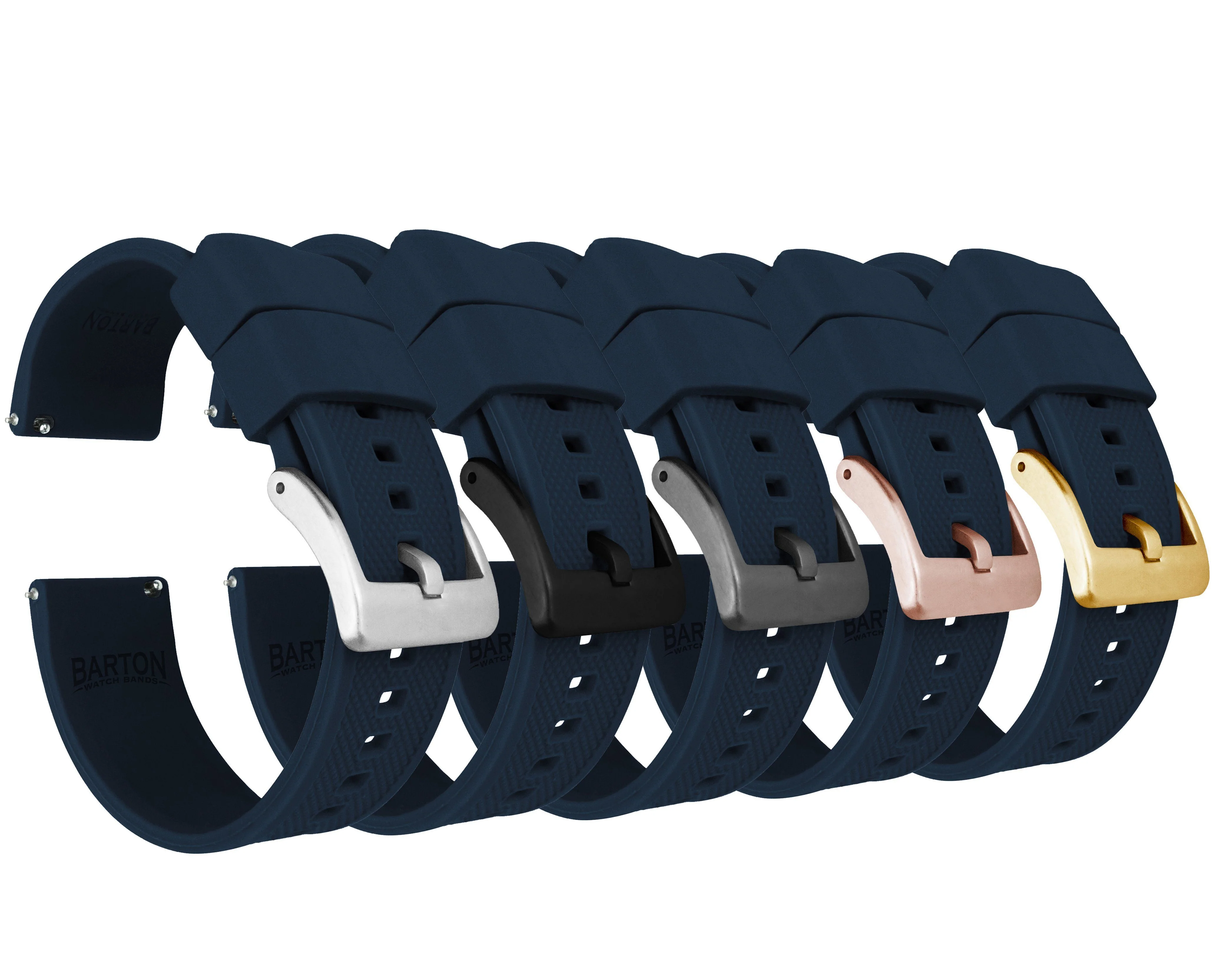 Navy Blue Elite Silicone Watch Band - Image 6