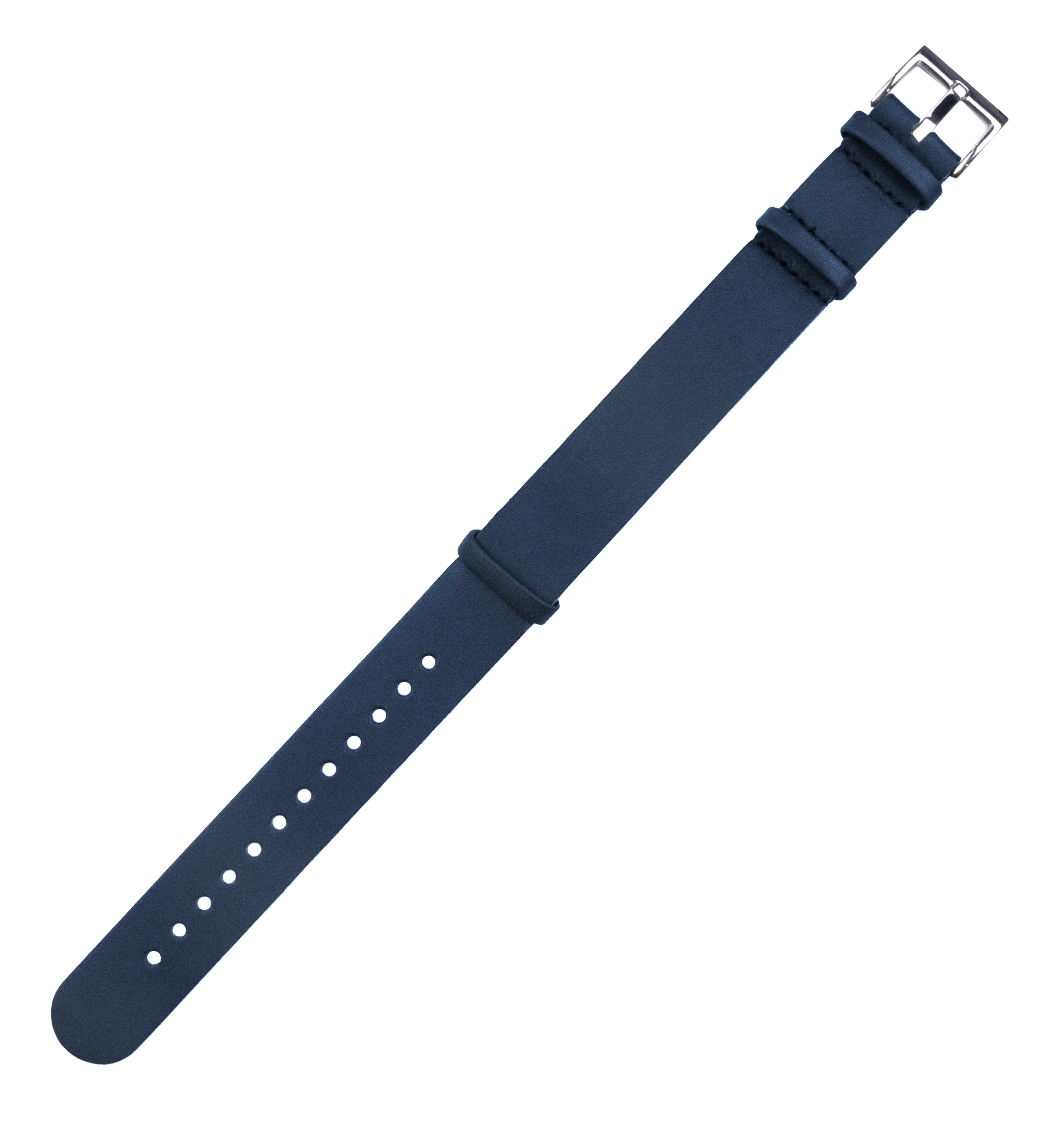 Navy Blue Leather NATO® style Watch Band - Image 3