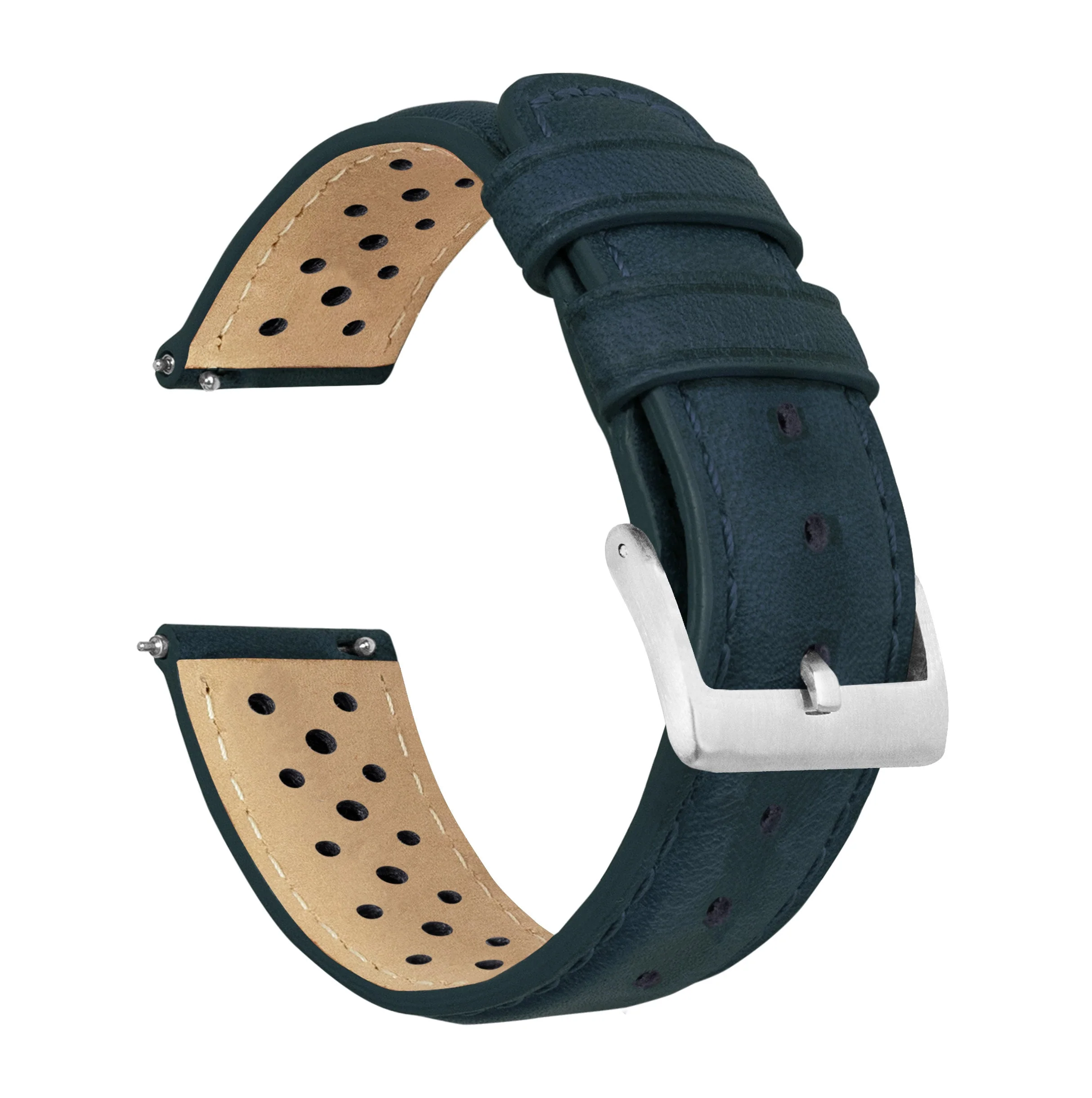 Navy Blue Racing Horween Leather Watch Band - Tudor Black Bay 58 & Pro Moonwatch (20mm)