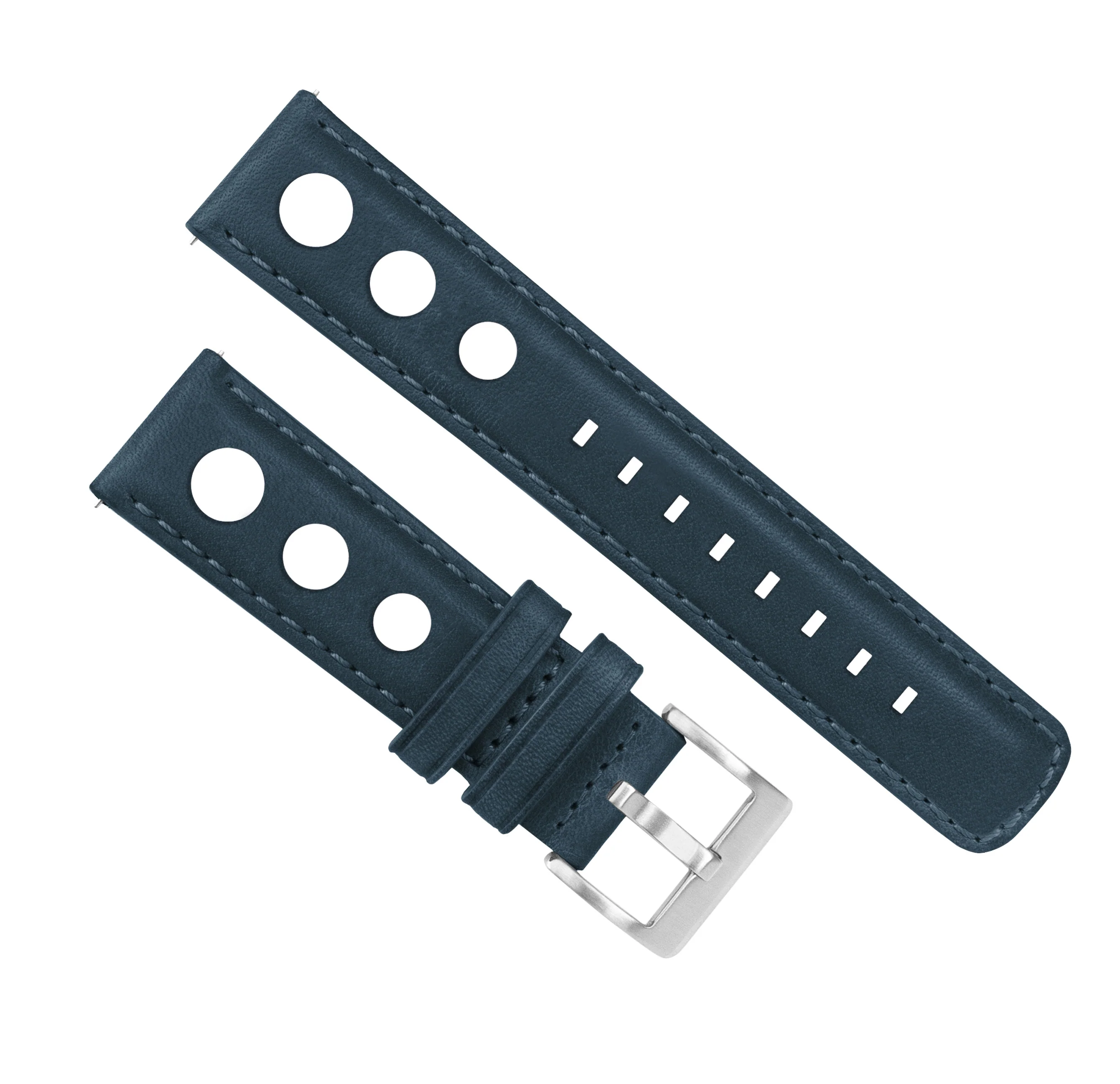 Navy Blue Rally Horween Leather Watch Band - Image 3