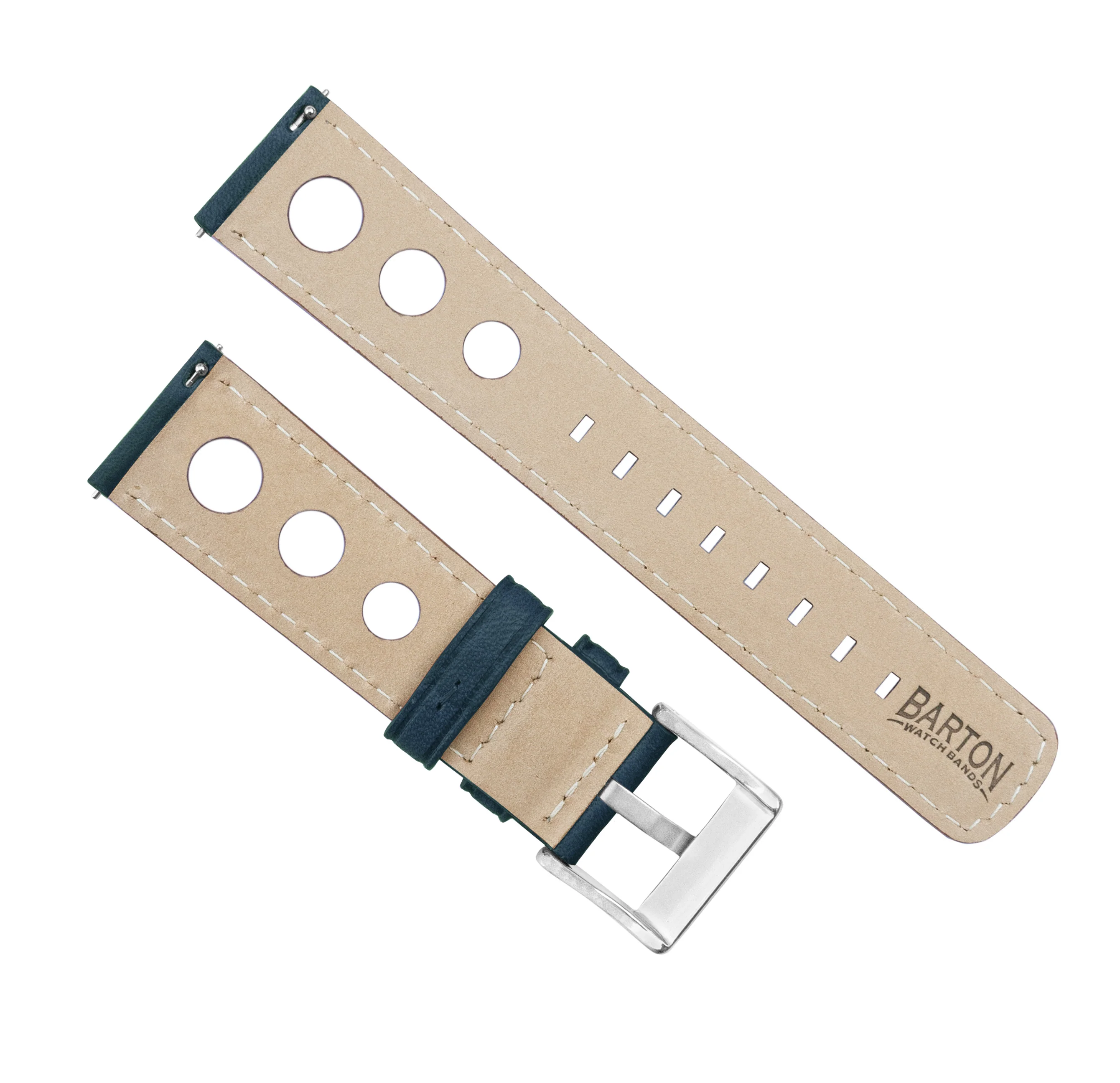 Navy Blue Rally Horween Leather Watch Band - Image 4