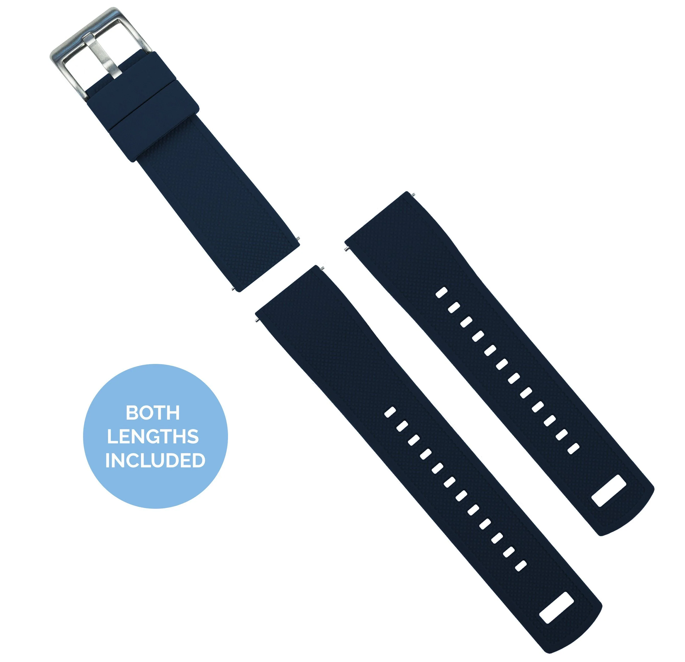 Navy Blue Top Crimson Red Bottom Elite Silicone Watch Band - Image 2
