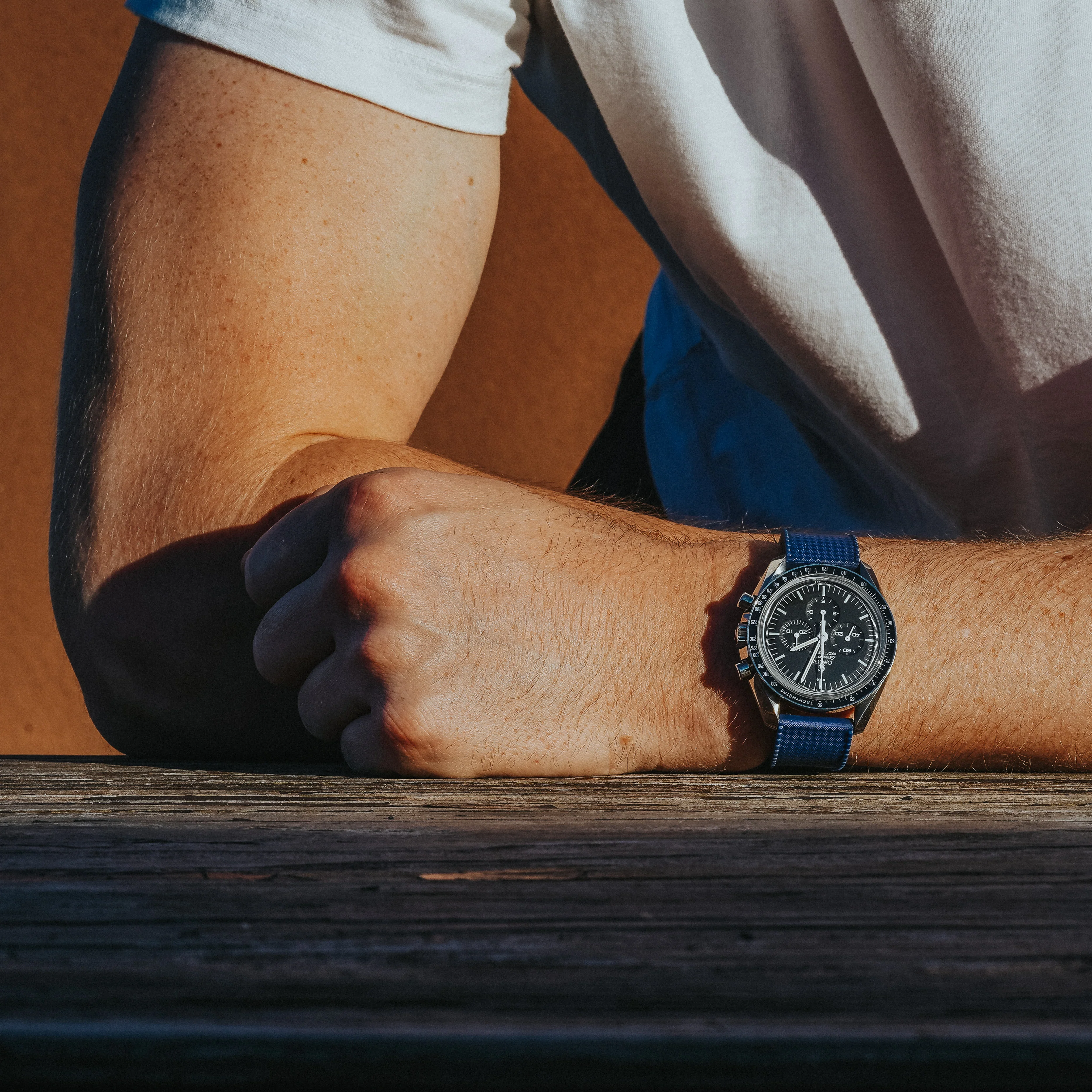 Navy Blue Tropical Style Watch Band - Image 2