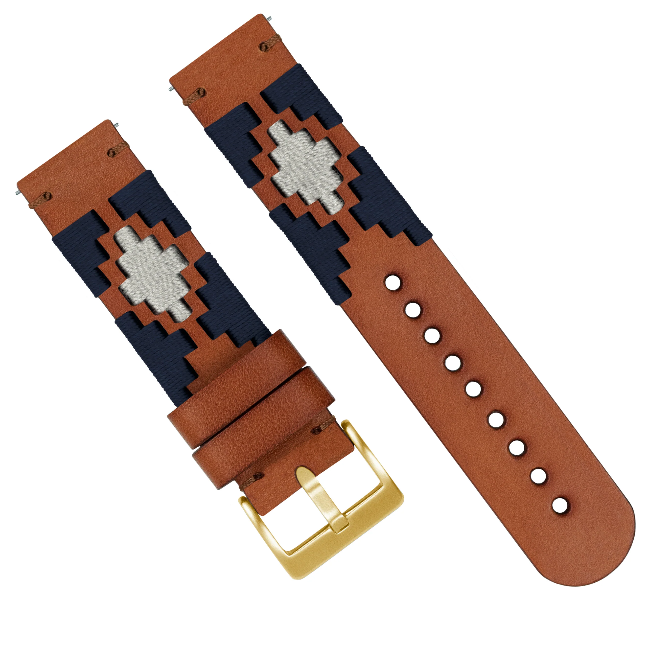 Navy Linen Gaucho Watch Band - Image 11
