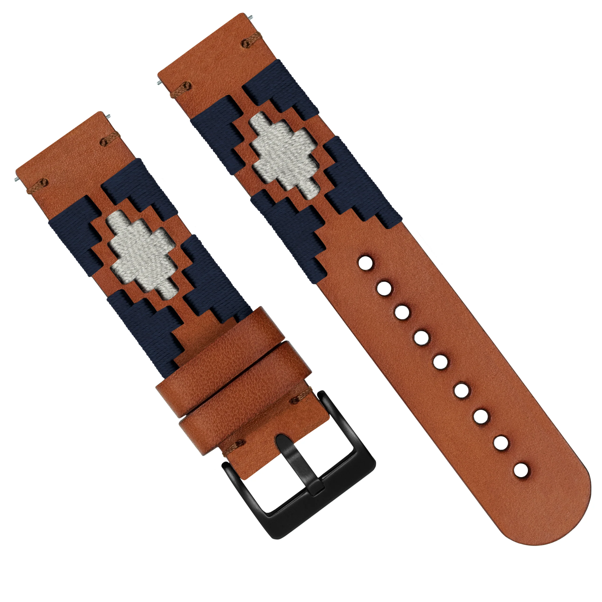 Navy Linen Gaucho Watch Band - Image 8