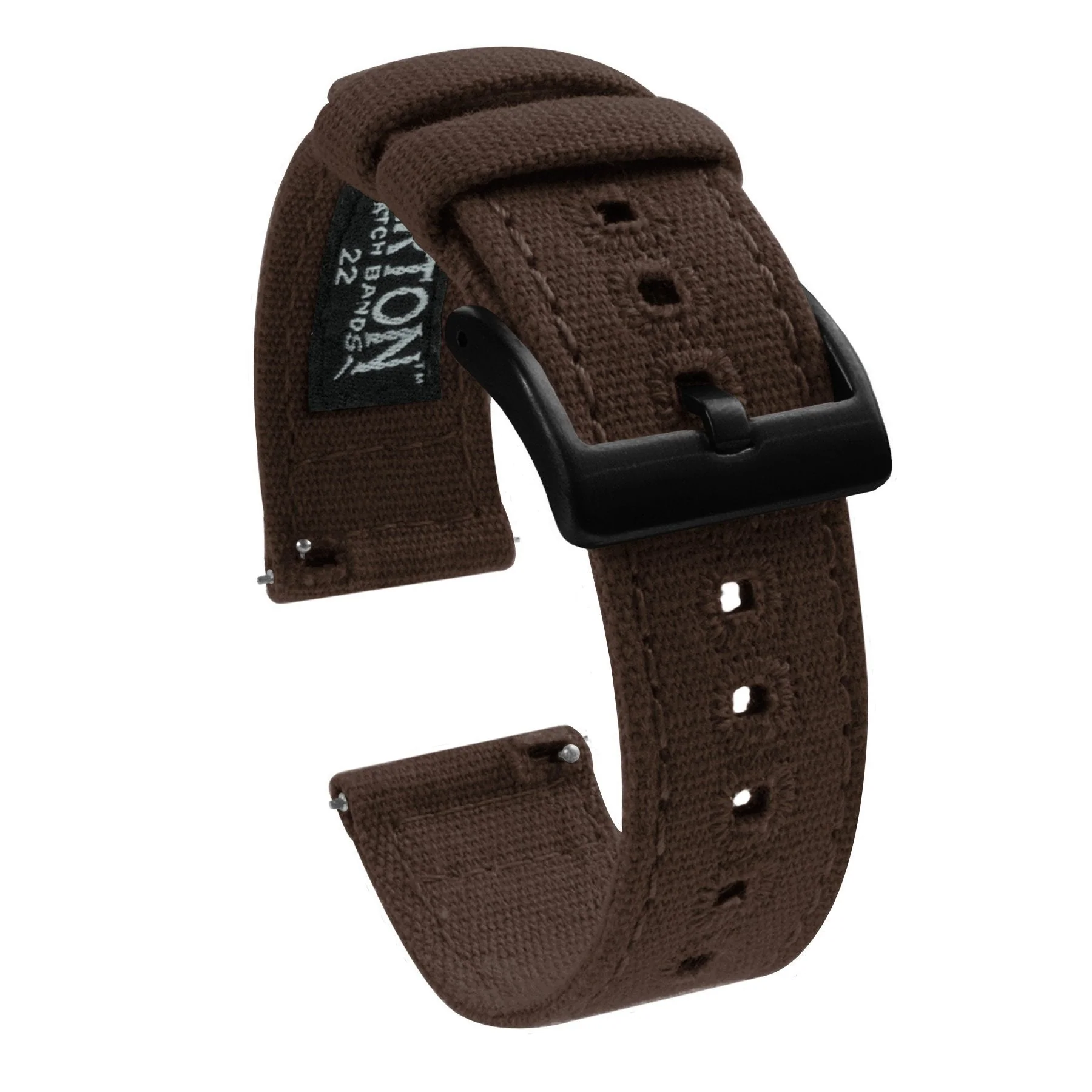 Omega Moonswatch Chocolate Brown Canvas Watch Band - Image 3