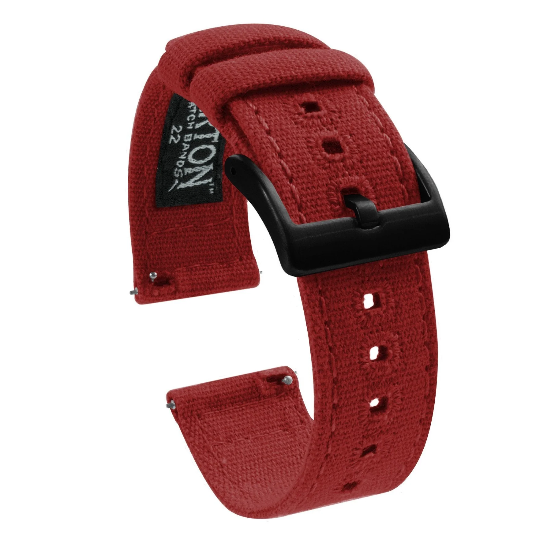 Omega Moonswatch Crimson Red Canvas Watch Band - Image 3