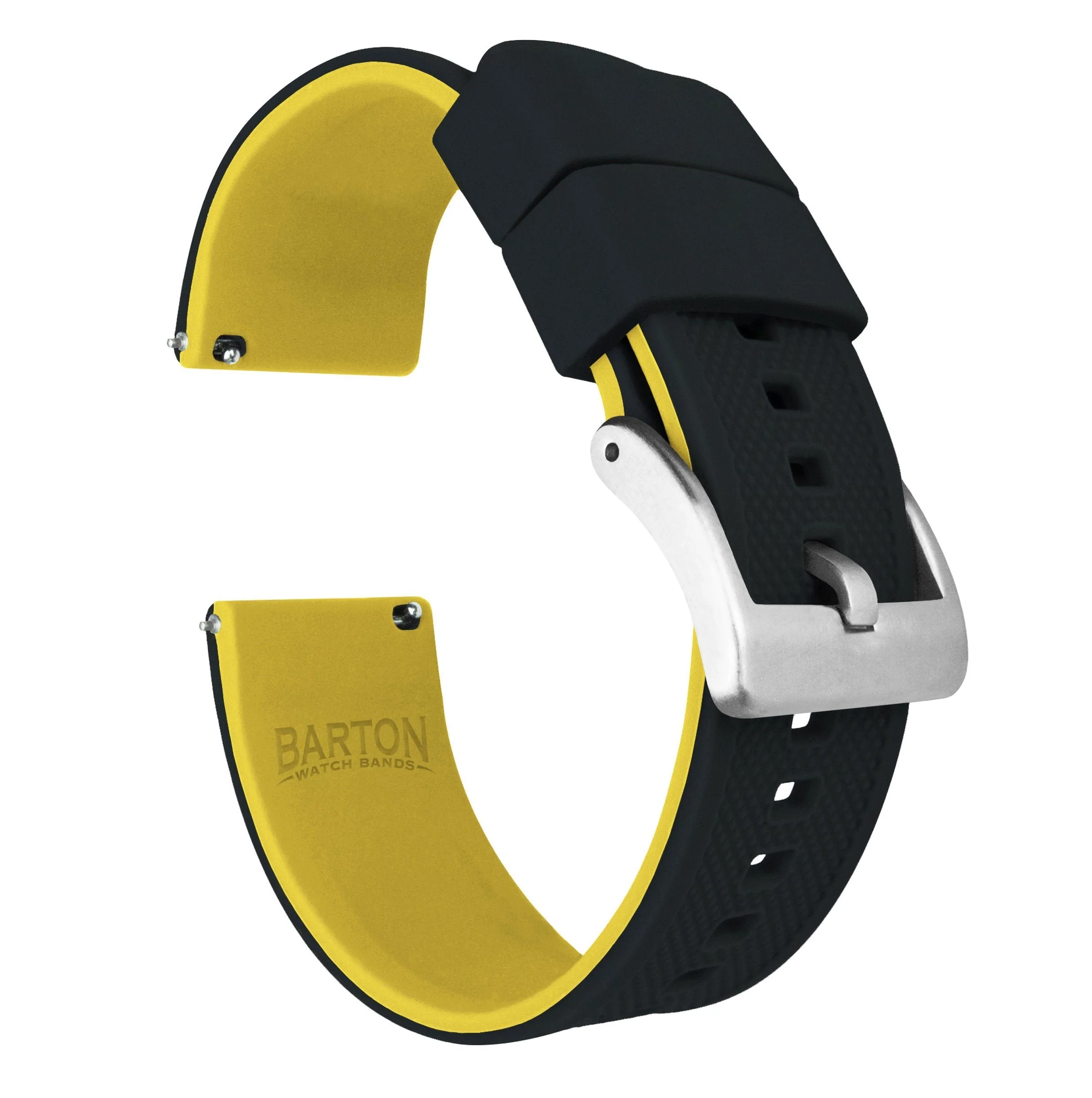 Omega Moonswatch Elite Silicone Black Top Yellow Bottom Watch Band - Image 2