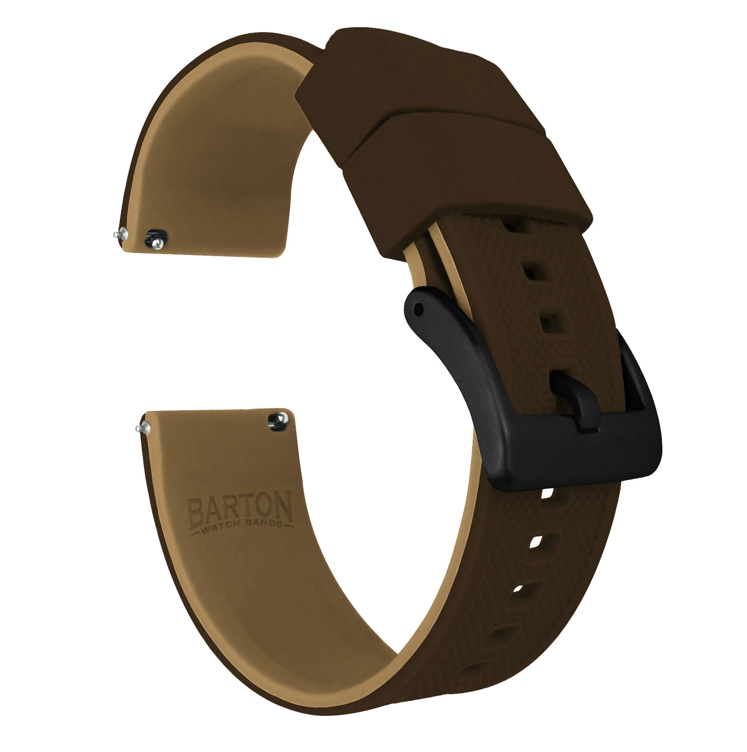 Omega Moonswatch Elite Silicone Brown Top Khaki Bottom Watch Band - Image 3